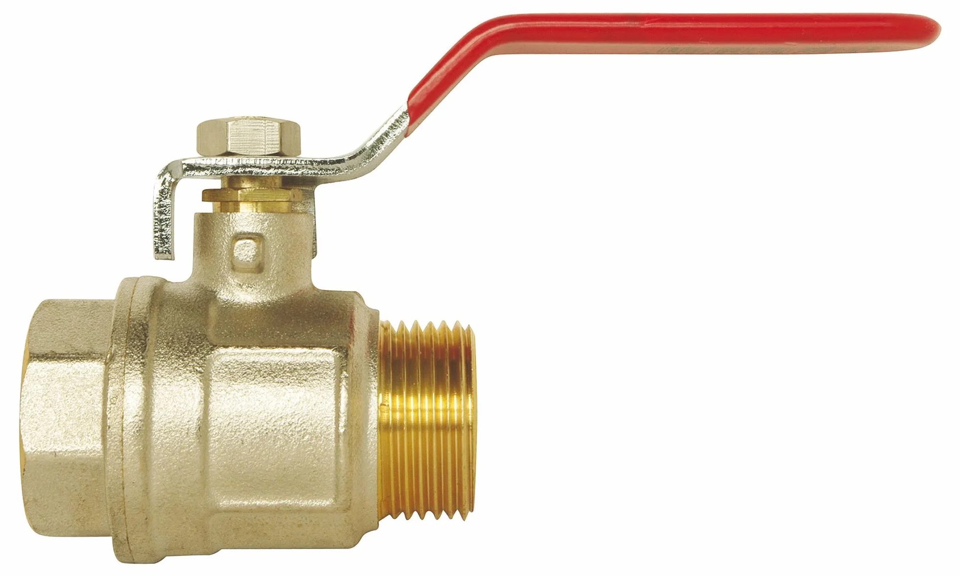 SOMATHERM Valvola a sfera Maschio/Femmina 26/34 Maniglia piatta reversibile Passaggio integrale