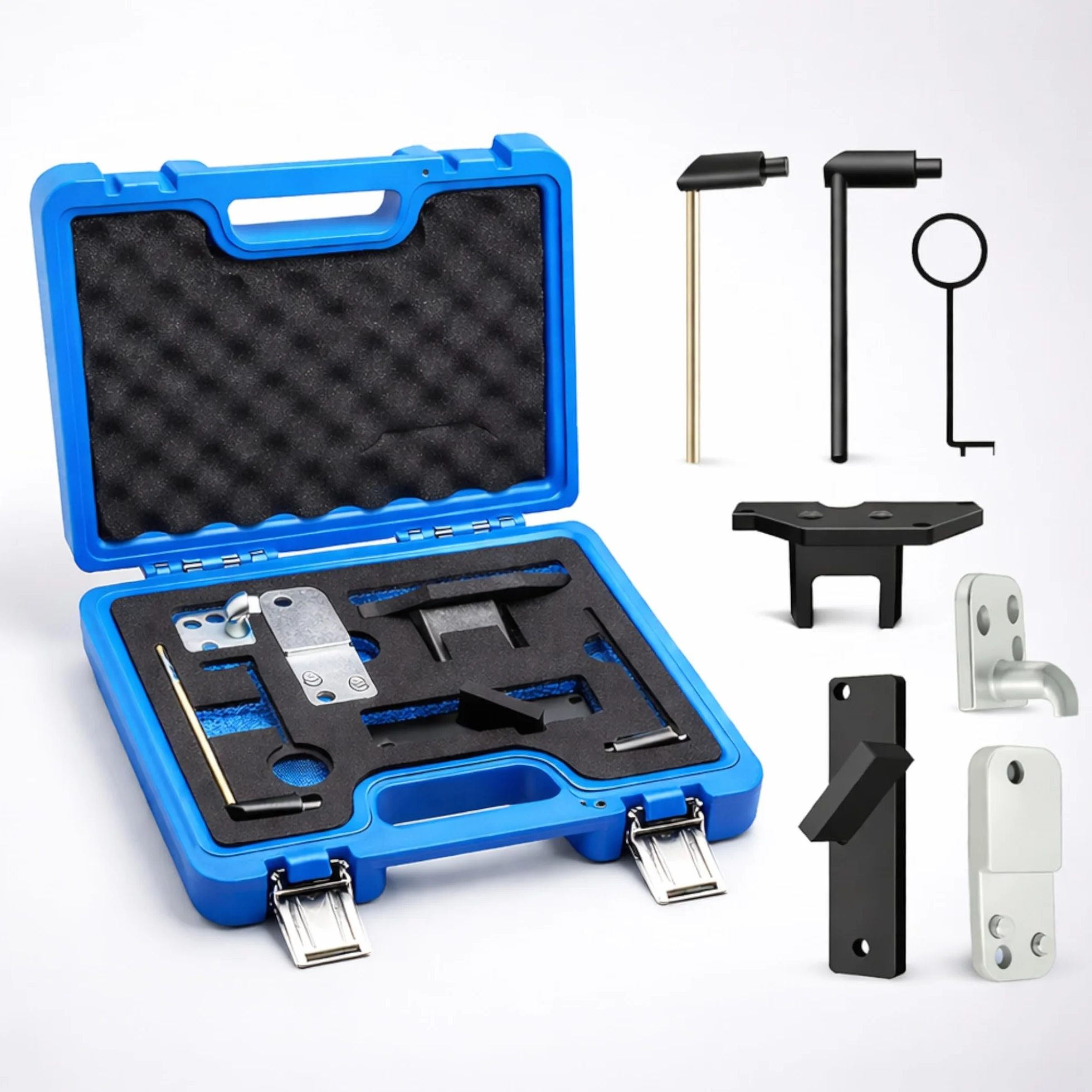 Kit Strumenti Messa in Fase Motore Benzina 1.0 e 1.2 Attrezzi Bloccaggio Albero a Camme Valigetta Rigida Citroën Peugeot Opel FS-15414