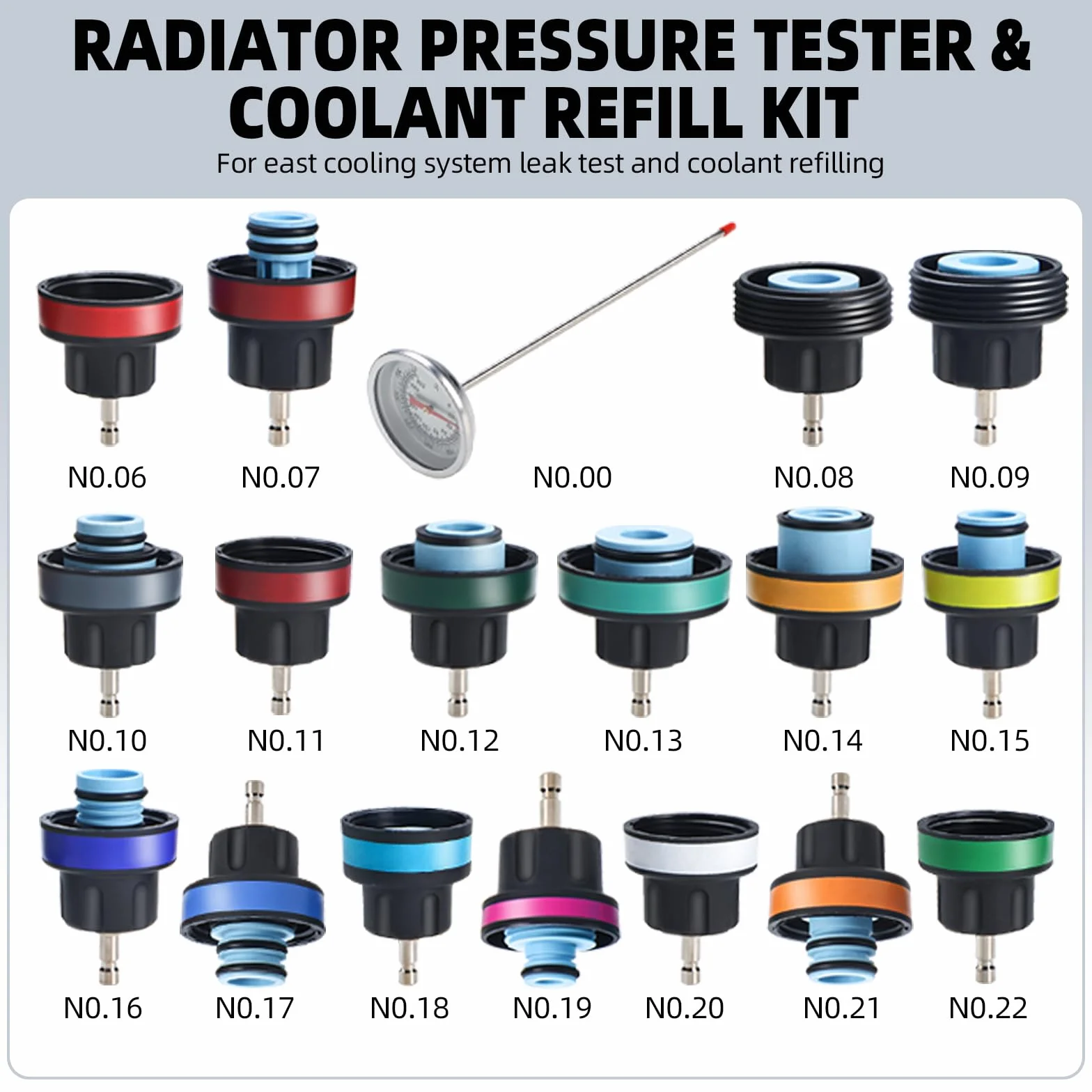 FreeTec 28pz Tester Pressione Radiatore, Universale Tester Impianto Raffreddamento con Kit Spurgo Liquido Refrigerante, Prova Pressione Radiatore Ricarica a Vuoto per Acqua Raffreddamento Auto