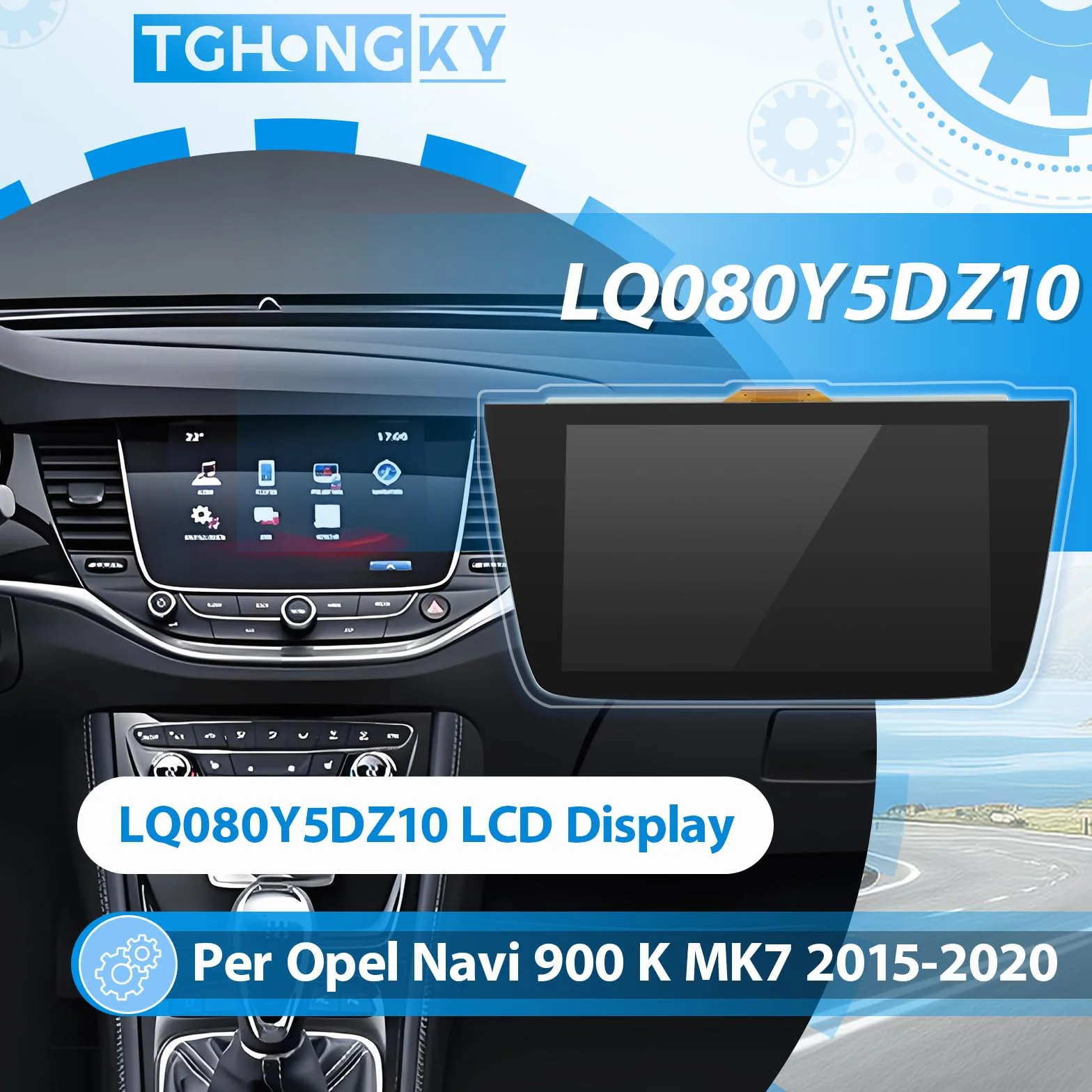 Display LCD Opel Astra k MK7 2015-2020 Schermo per Navi 900 Touch Screen