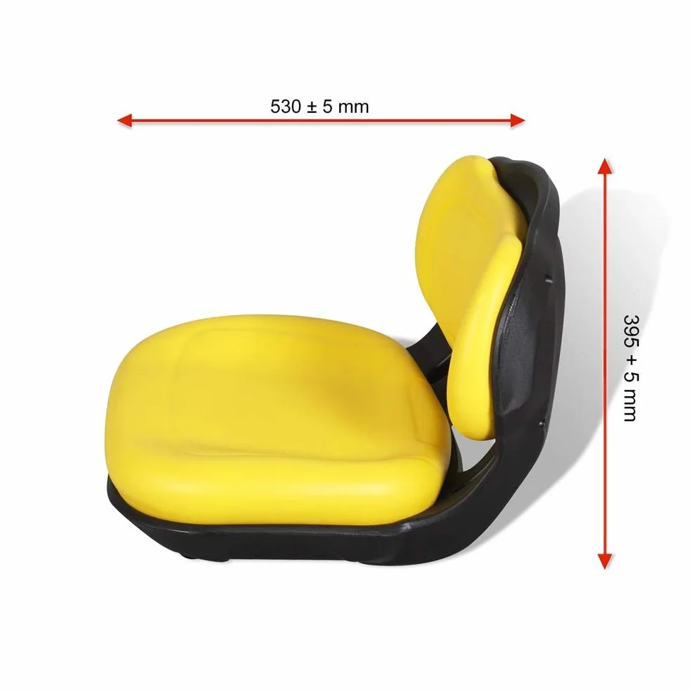 Sedile compatibile con John Deere X300 X300R X304 X305R X310 X320 X324 X330 X340 X350 X350R X354 X360 X370 X380 X384 X390 X394 Ricambio per AM136044 AUC13500 AUC11188 AM134543 AM141482 PVC Giallo