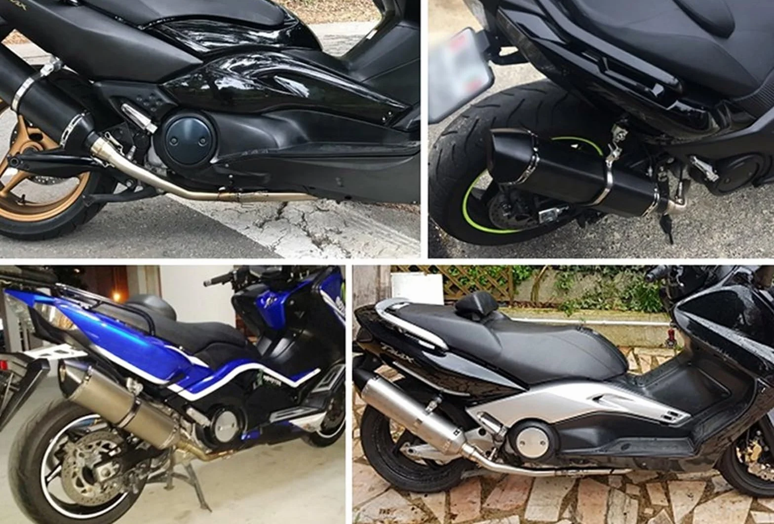 ZAPORA Sistema Motocicletta per T-Max Tmax 500 530 T-Max 500 530 2008-2018 Tubo di Collegamento Anteriore di Scarico Tubo Escape System Muffler(Style3)