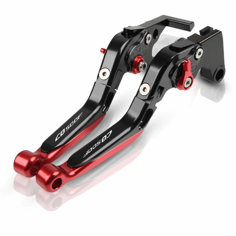 CNC Moto Leva Frizione Freno Set Pieghevole Regolabile Rosso per Honda CB500F 2013-2021