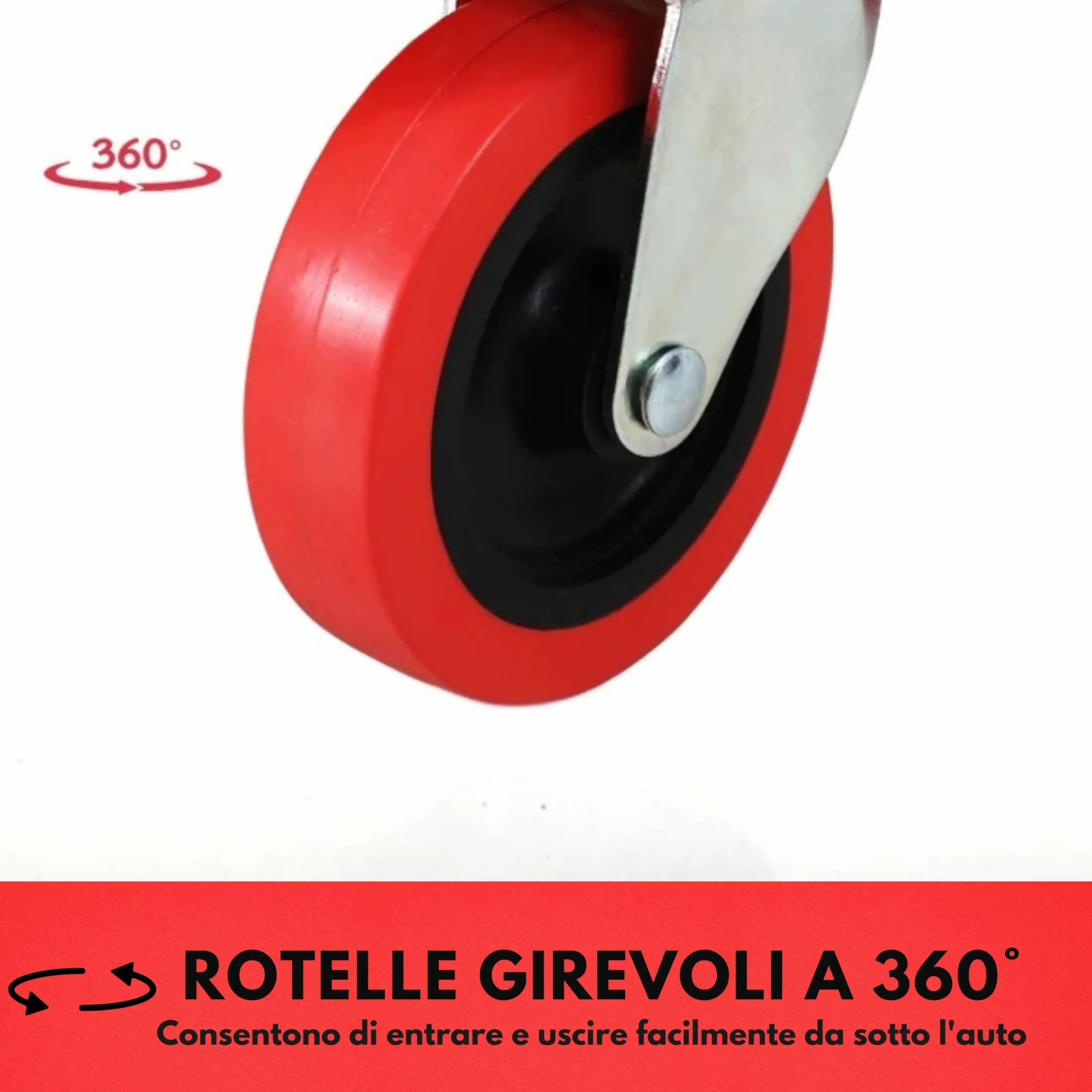 Yasta Carrello Sotto Auto da Meccanico 100cm Lettino Sottomacchina con Ruote e Poggia Testa per Officina