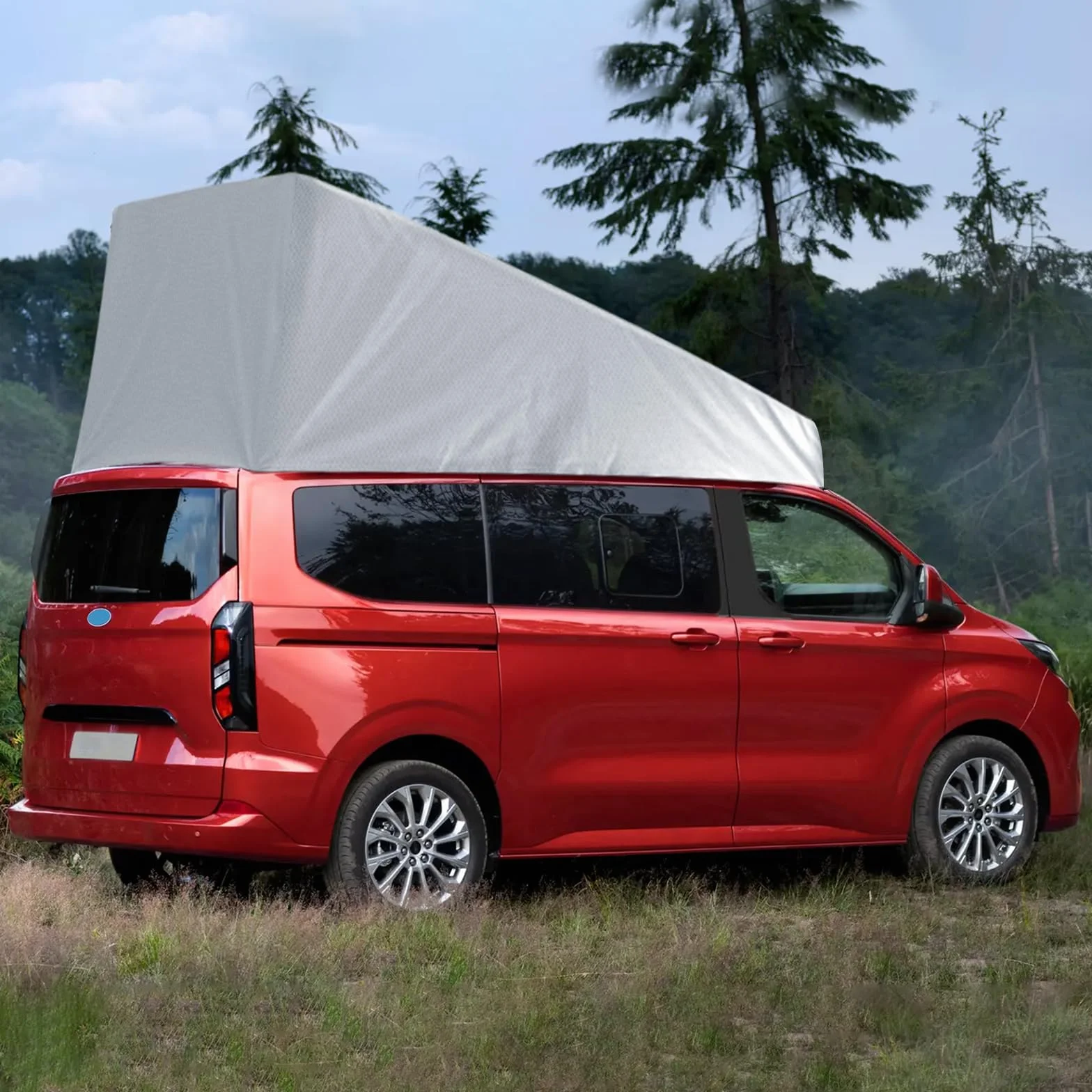 Protezione del Tetto Sollevabile Sostituzione per Ford Transit Custom, Tenda da Tetto per Camper con Protezione dalle Intemperie per Tetto a Scomparsa, Non Adatto per Tetti Ristrutturati
