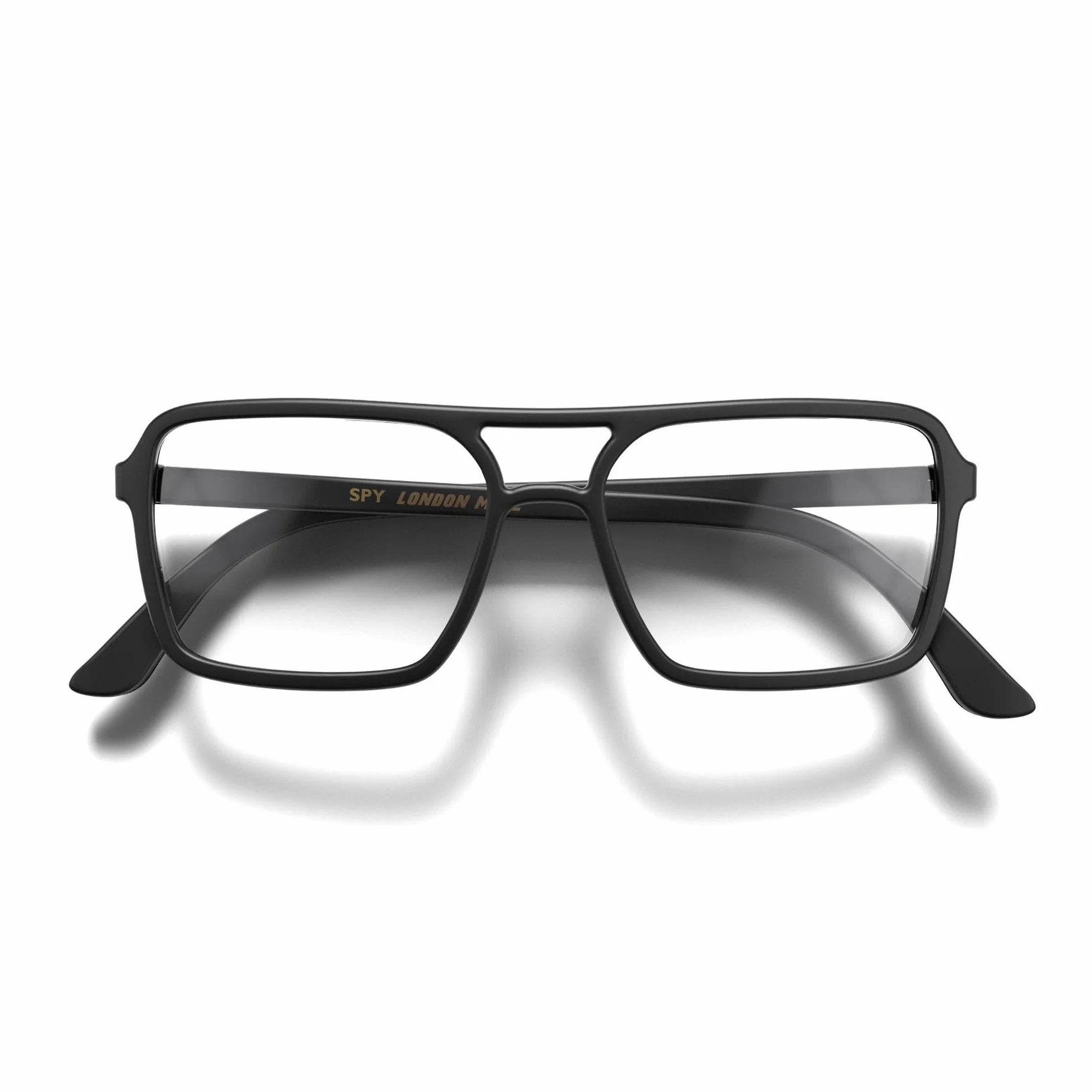 LONDON MOLE® Spy okulary do czytania kwadratowe pilot unisex z zawiasami sprężynowymi