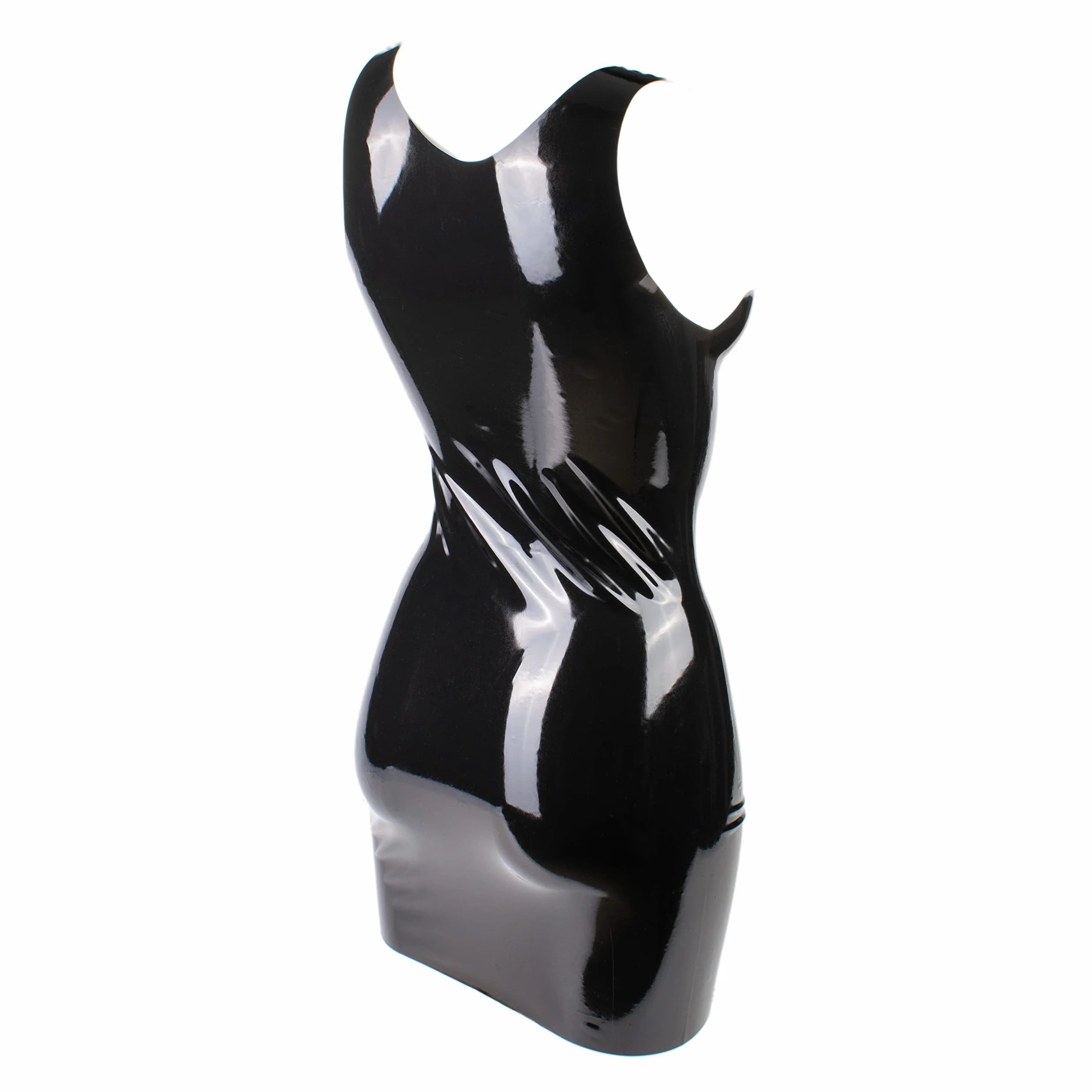 Rubberfashion Vestito in Lattice Corto Senza Maniche con Spalline Scollatura Profonda Sexy Abiti da Donna