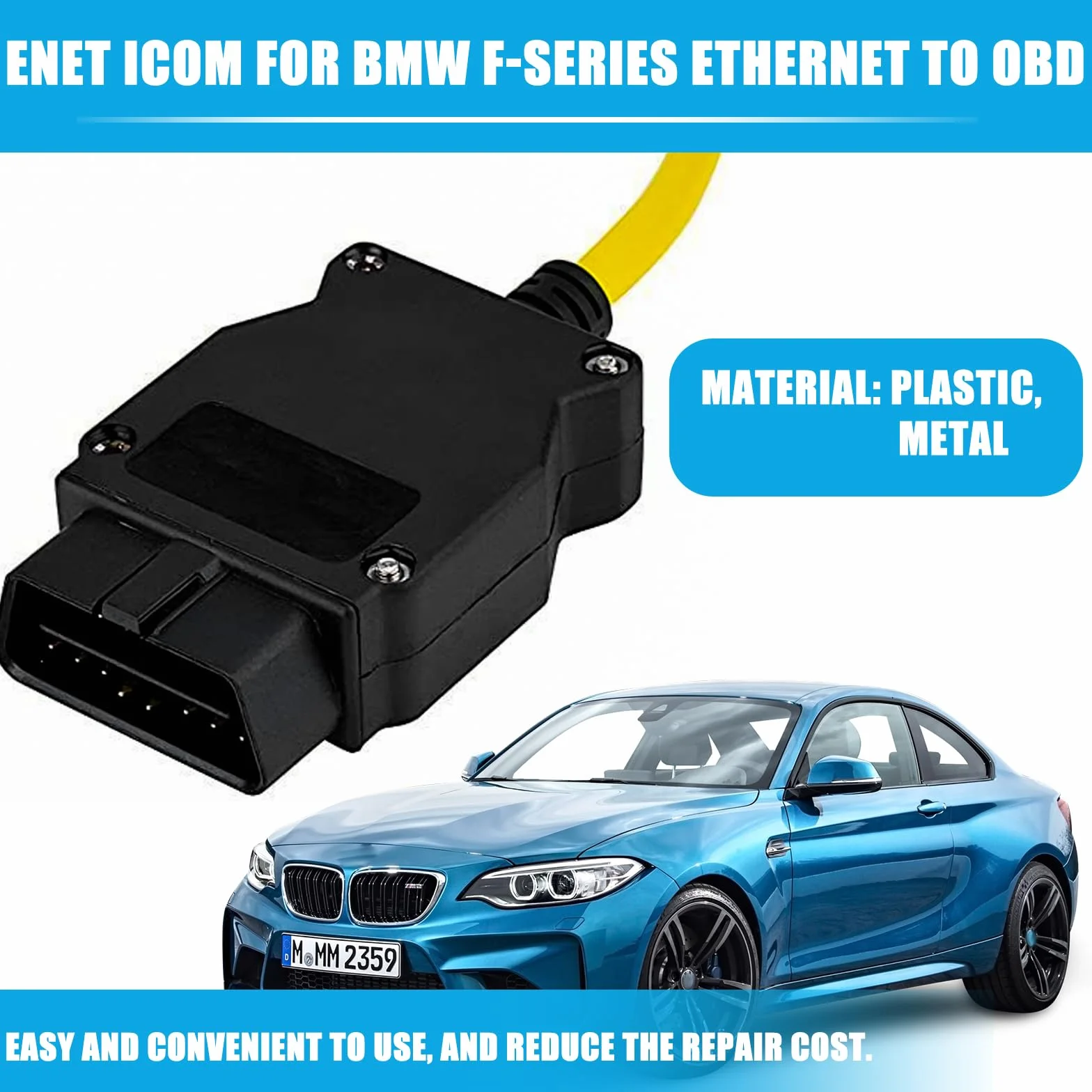 Nizirioo Cavo OBD2 ENET Adattatore Ethernet Prolunga V50.3 ICOM Coding Serie F per BMW