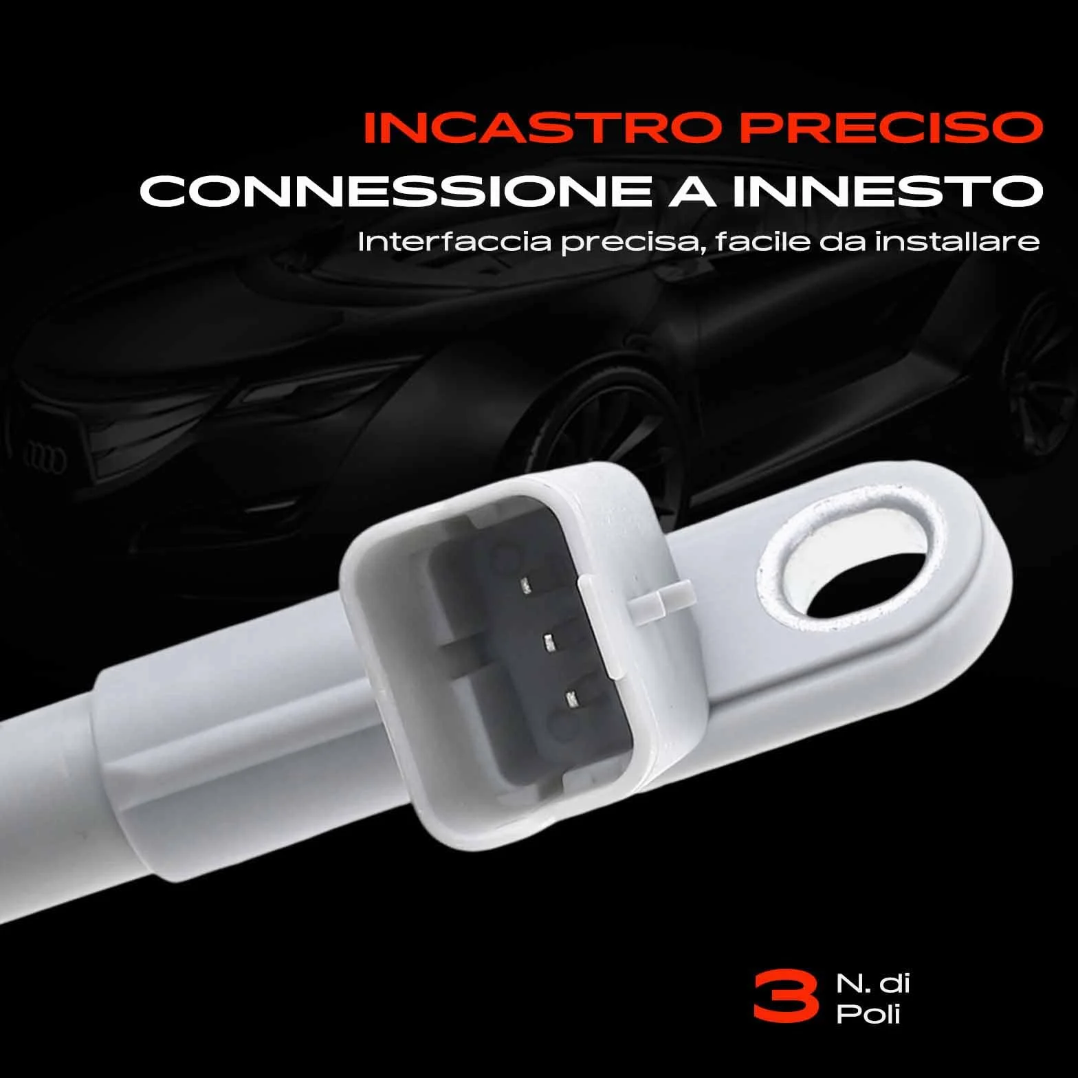 Frankberg Posizione dell'albero Motore Sensore dell'albero Motore 3-Poli Compatibile con Fiesta V JD JH Fusion JU C3 II SC 207 WA WC 206 Compatta 2A/C Replace# 9637499180