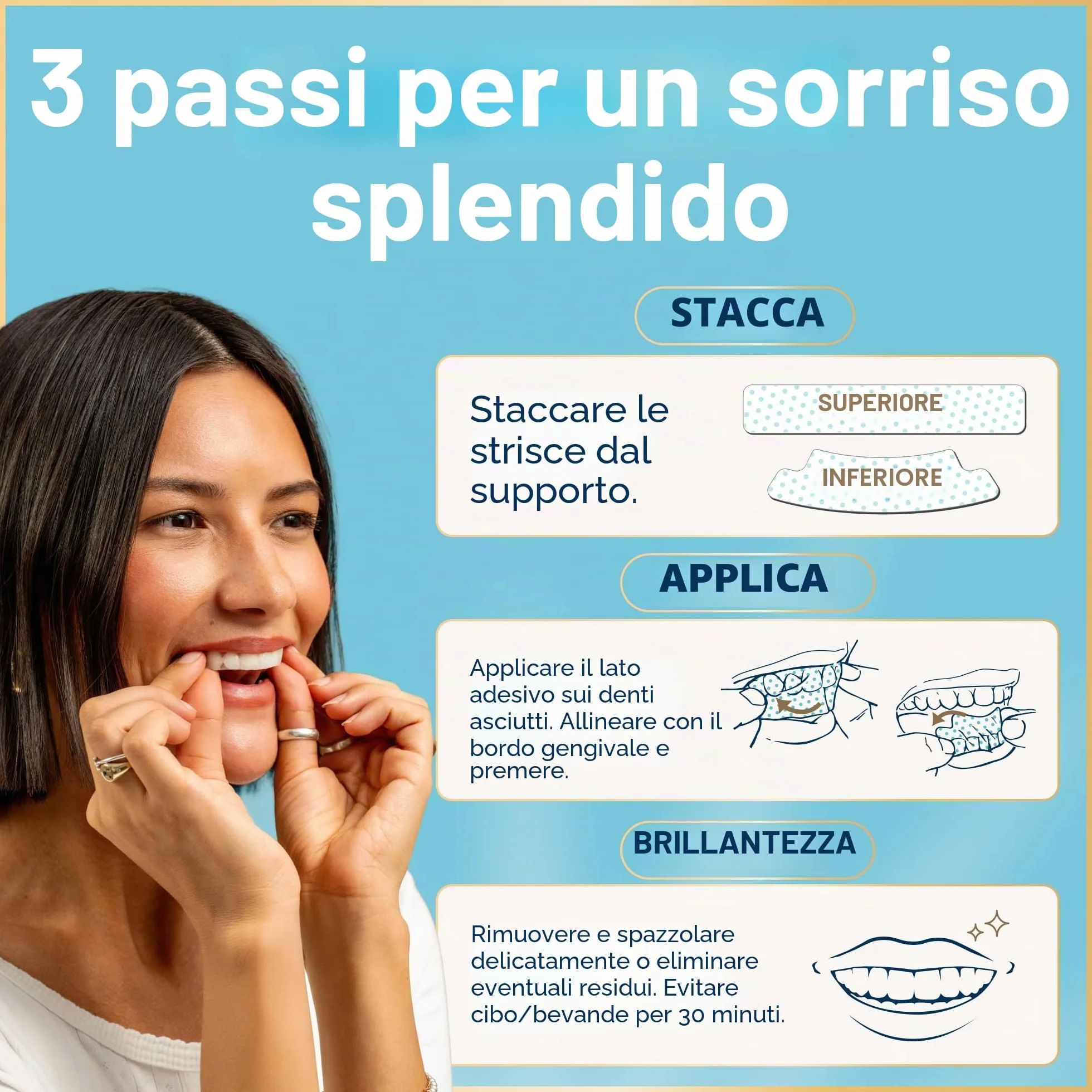 Oral Essentials Lumineux Strisce Sbiancanti Per Denti 21 Trattamenti Non Tossici Senza Sensibilità