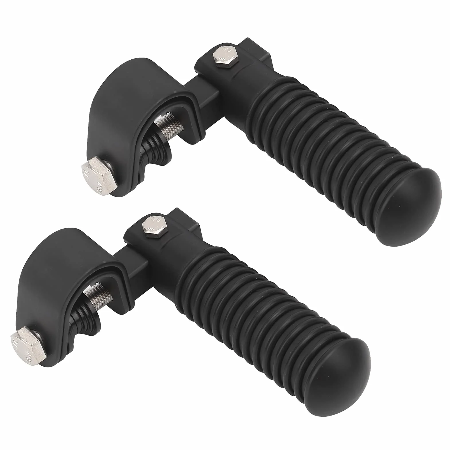 Yosoo Health Gear Pedane Pieghevoli per Moto 25 mm/1 Pollice Coppia Supporti Poggiapiedi a Morsetto Barra Protezione Black