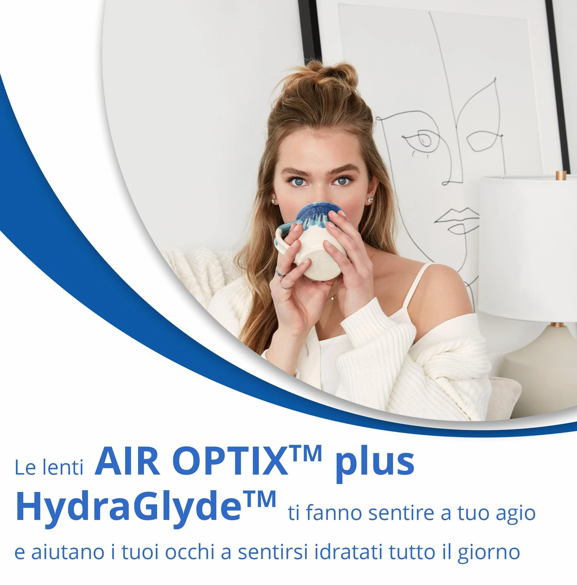 Air Optix Plus HydraGlyde Lenti a Contatto Mensili, 3 Lenti, BC 8.6 mm, DIA 14.2 mm, -3 Diopt