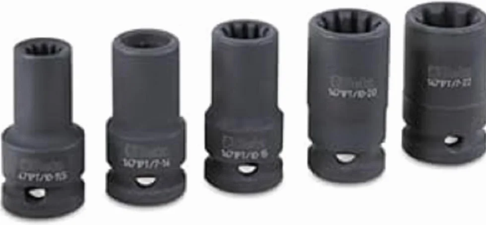 BETA Kit Bussole a Macchina per Dadi Pinze Freno 1/2" 5 Pezzi 1471PT/C5