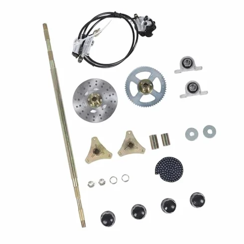 Akozon Kit di Ricambio per Pinza Disco Freno Catena Go Kart 29 Pollici per ASSE Posteriore Live per Quad ATV