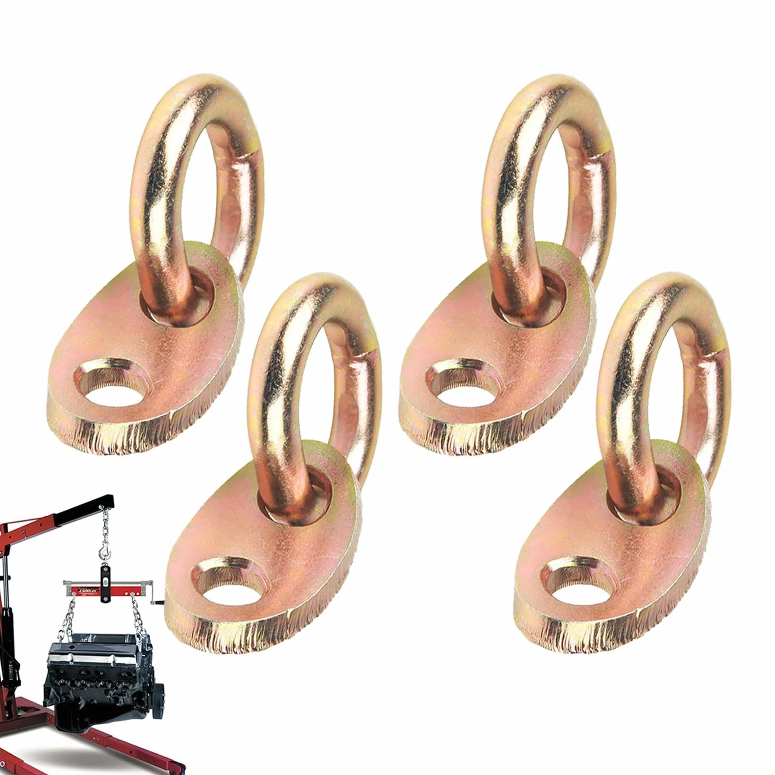 5,500 lb Capacity Lifting Bracket, Steel Lifting Ring, Load Leveler for Engine Hoist, Lifting Bracket for Slings, Engine Lifting Equipment 2.76x1.81x0.39 inches for Load Levelers and Lifting Slings