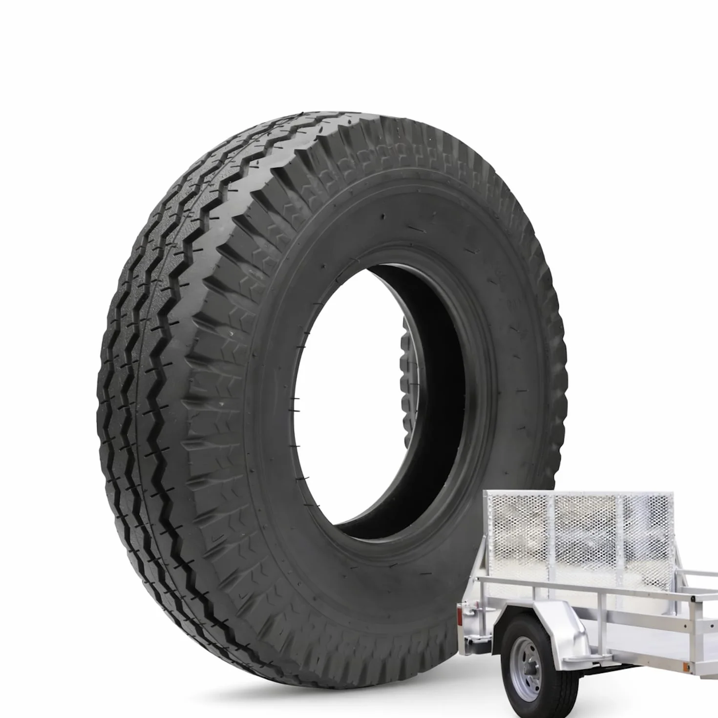 Ecovelò 1 Pneumatico 4.80/4.00-8 Rinforzato 4PR Gomme Copertone per Ruote Carrello Rimorchio da Barca