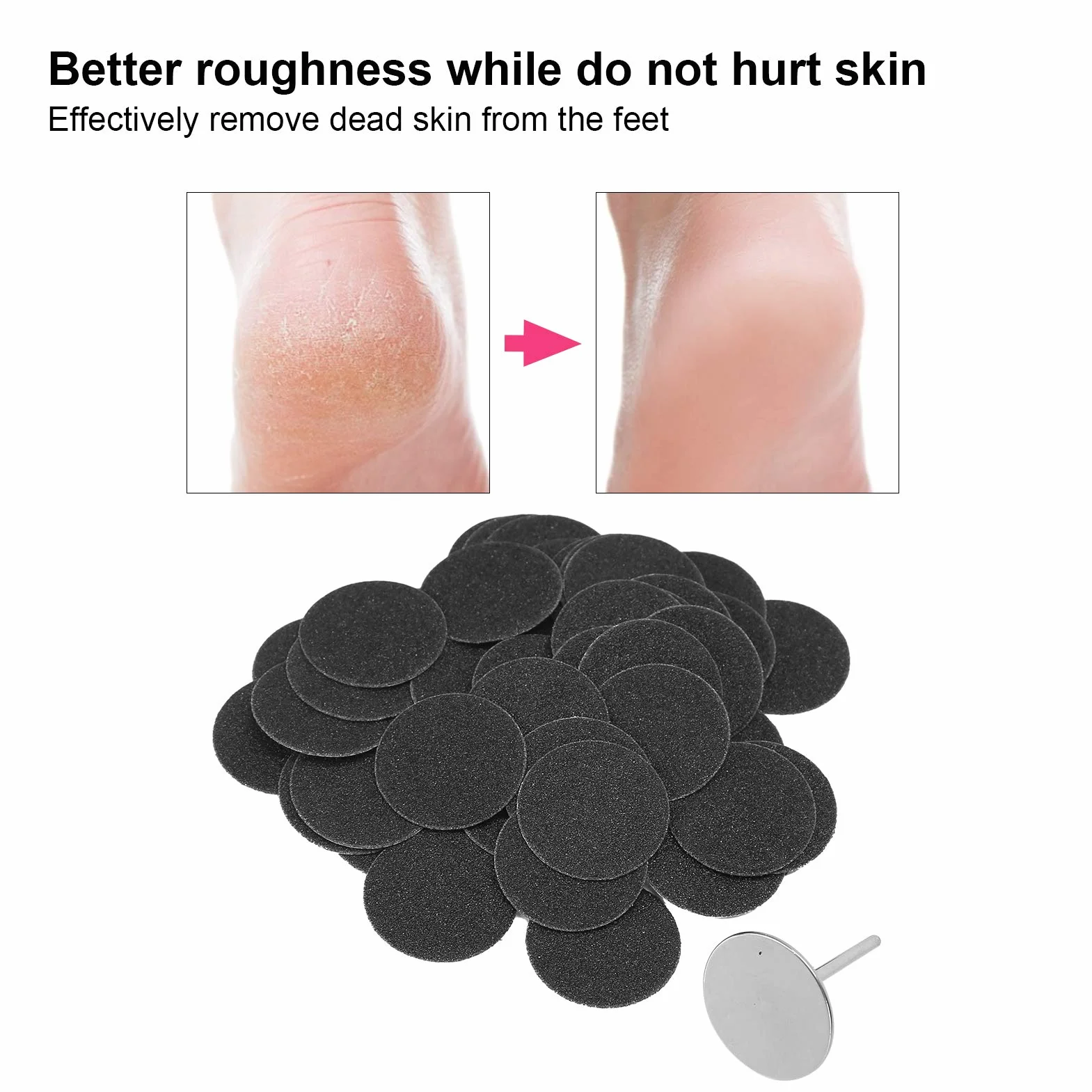 Strumento per pedicure con dischi abrasivi 25mm Carta vetrata per piedi