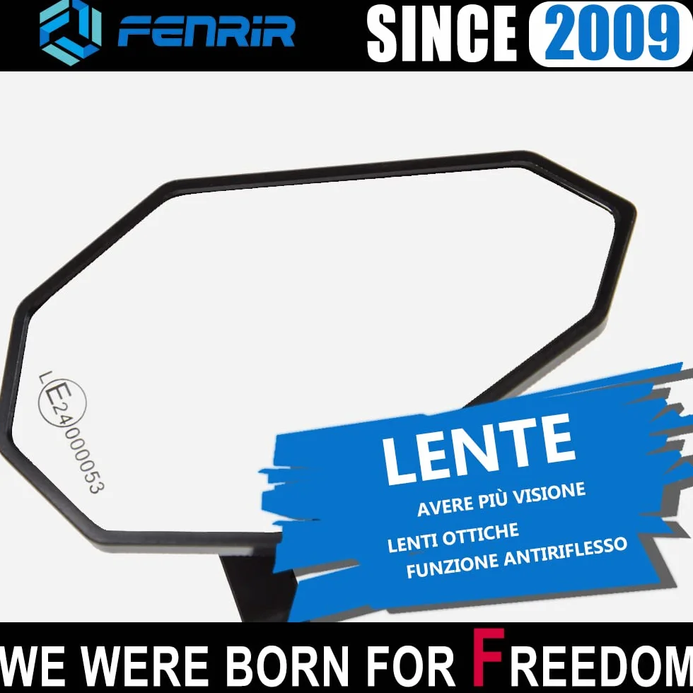 FENRIR E24 Omologato Nero Moto Retrovisore Punta Manubrio CNC per Forza Xmax Nmax MT03 MT07 MT09 MT10 Z125 Z400 Z650 Z900 CB650R CB500F CB125R GSXS750 SV650 Street Triple Scrambler Monster Scout