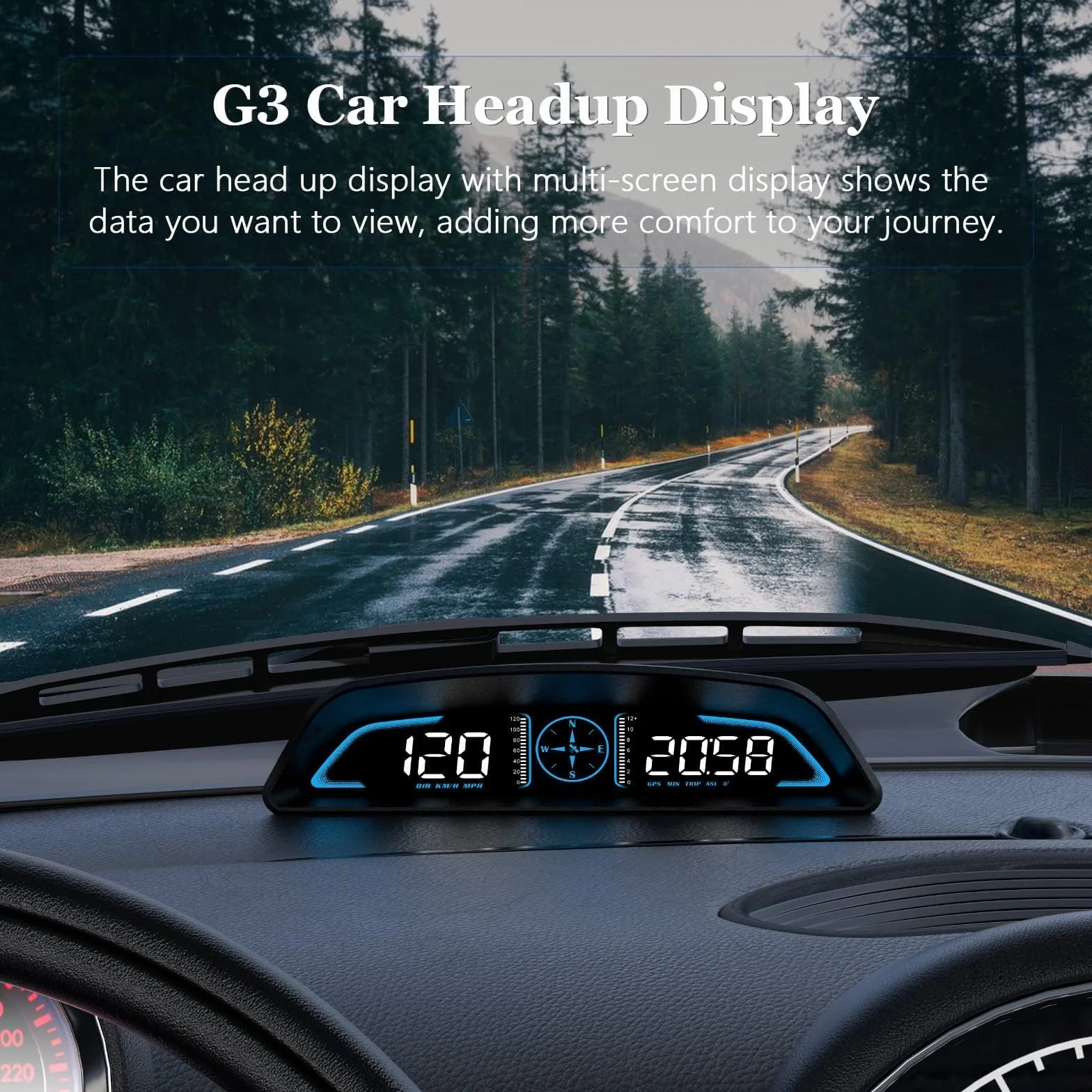 Tachimetro, Ricezione Segnali Satellitari, Visualizzazione Velocità e Altre Funzioni, Car Head Up Display, Applicabile a tutti i Veicoli