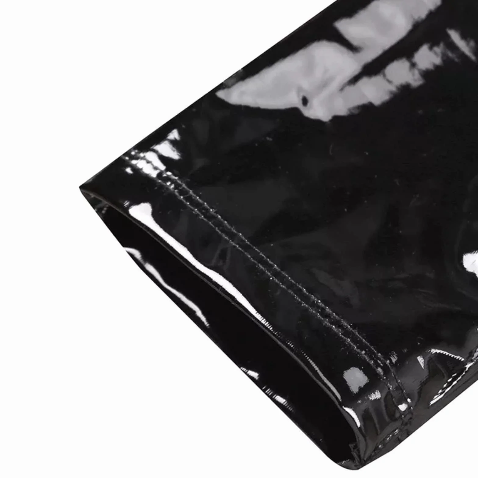 Męska koszula z lateksu slim fit z efektem mokrej skóry