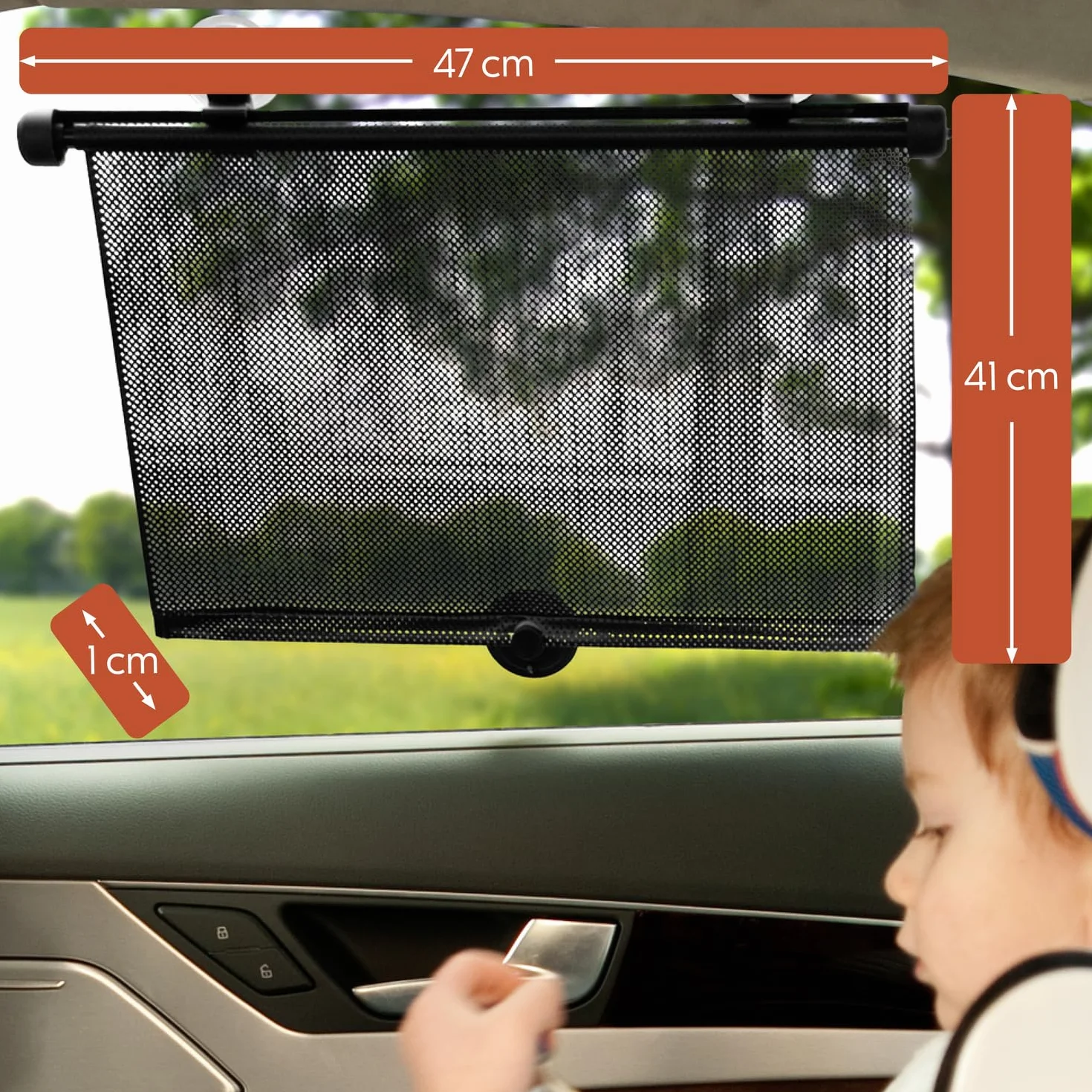 hauck Shade Me 2 – 2 Parasole Auto Bambini e Neonati, Tendine Parasole Regolabili con Ventose o Clip, Protezione Solare UV per Finestrini Laterali, Avvolgibili, Facili da Montare, Grigio