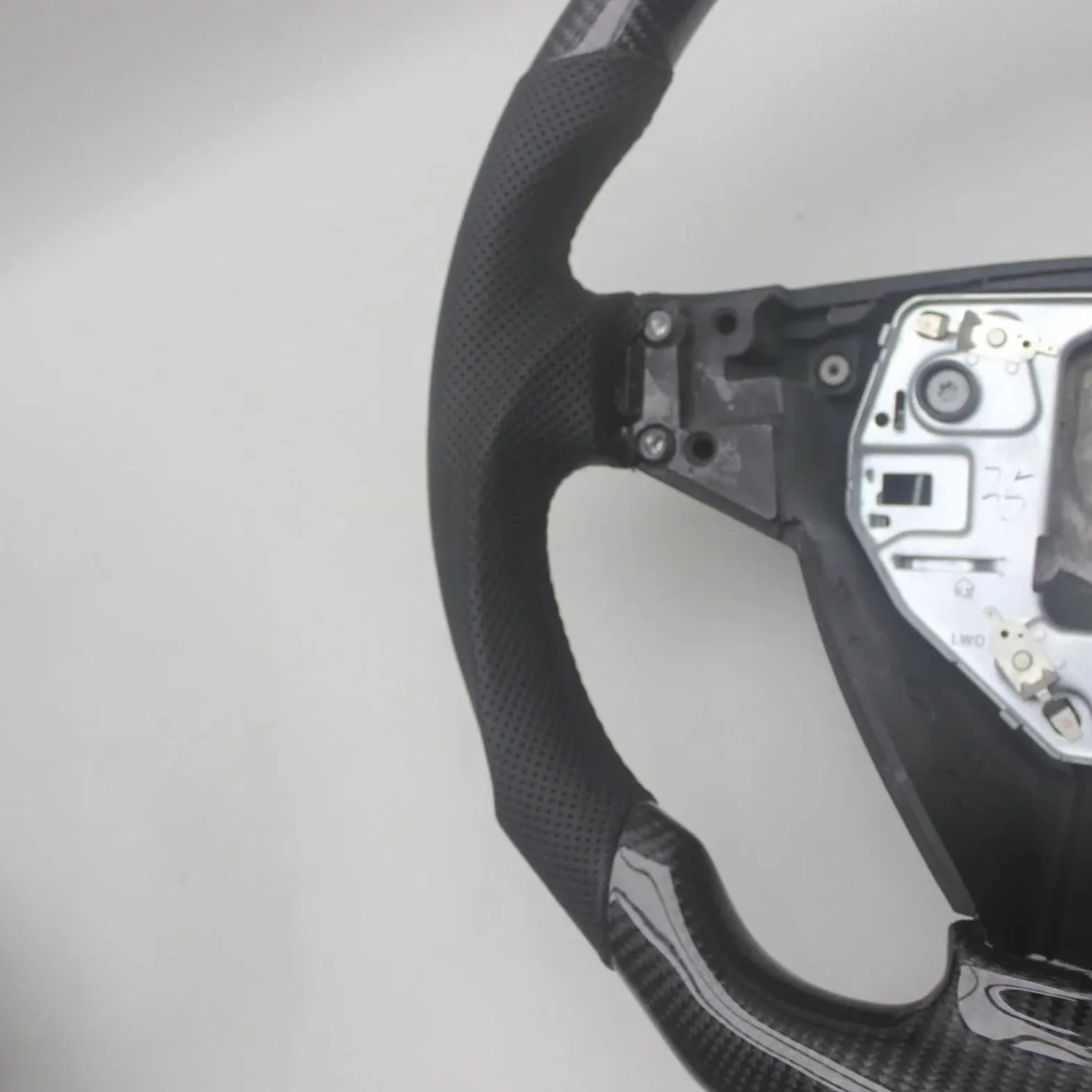 Volante di ricambio in fibra di carbonio con pelle compatibile con SAAB 93 9-3