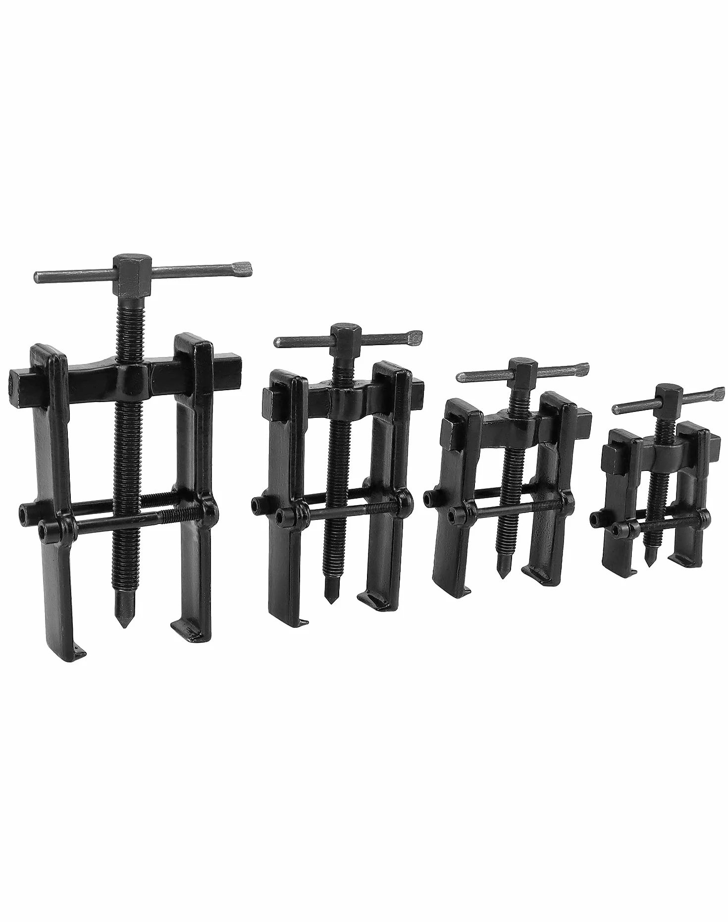 QWORK® 4 Pezzi estrattore per Cuscinetti da 2/3/4/6 Pollici, estrattore per Ingranaggi con Cuscinetti a Due Ganasce, estrattore per Cuscinetti a Sfera, per la rimozione della Ruota