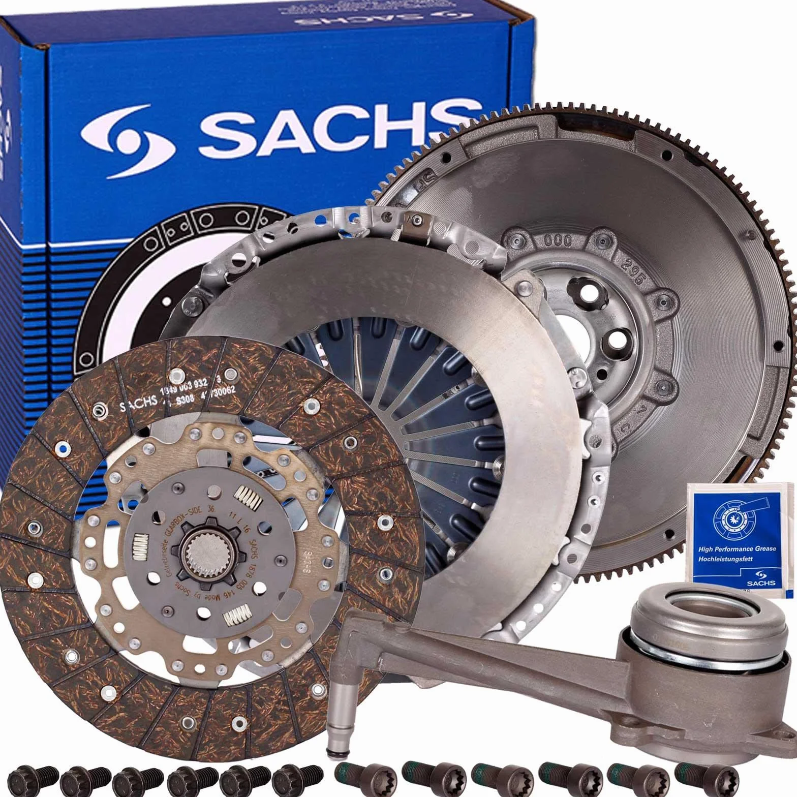 1x Originale SACHS kit frizione incl. SACHS volano a doppia massa + SACHS CLC dispositivo disinnesto centrale
