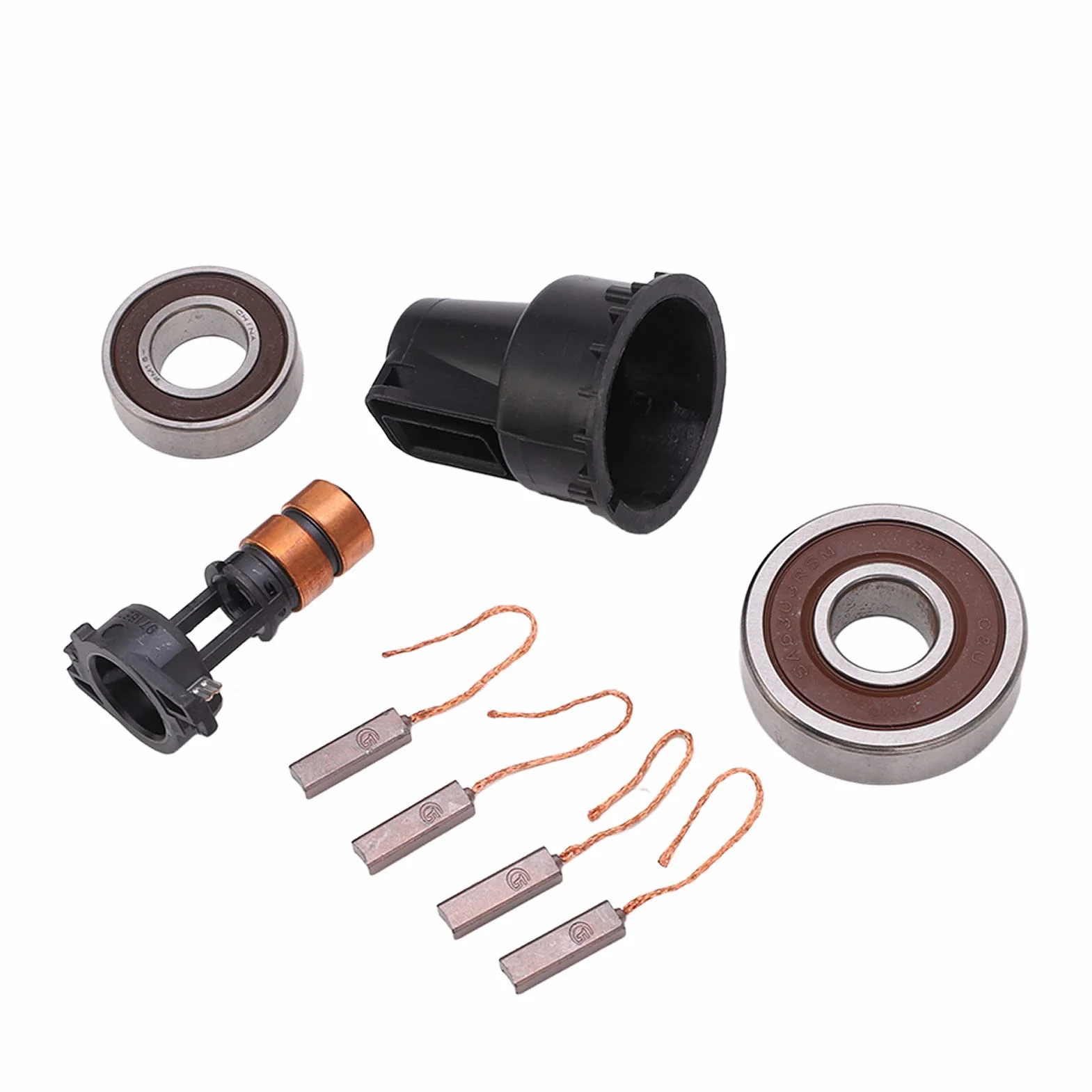 Akozon Kit di Riparazione Dell'alternatore Spazzole Ad Anello di Scorrimento Cuscinetti di Ricambio 230090 Sostituzione per 0124515010 0124525139