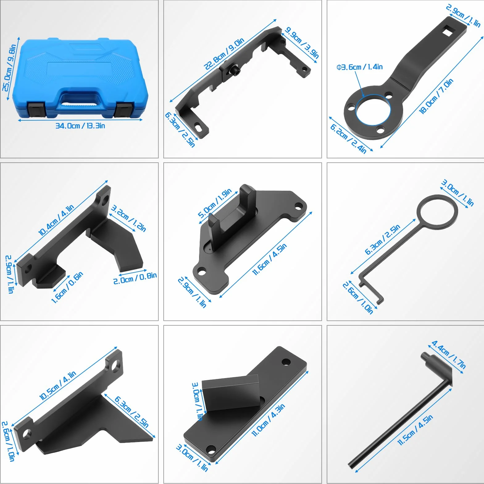 KAOLALI Kit di Strumenti per la Messa a Punto del Motore, Strumento di allineamento dell'albero a camme del Motore con Citroën Peugeot PSA Opel Toyota 1.0 1.2 VTI/VVT/GDI PureTech EB0(ZMZ)