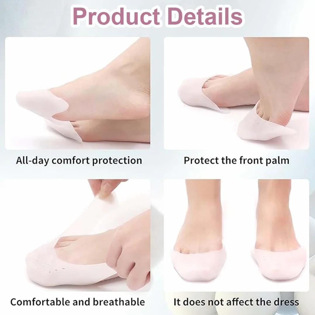 Silicone Gel Toe Saver Forefoot Pads Metatarsal Pads for Ballet Shoes Classical Dance Salvapunte