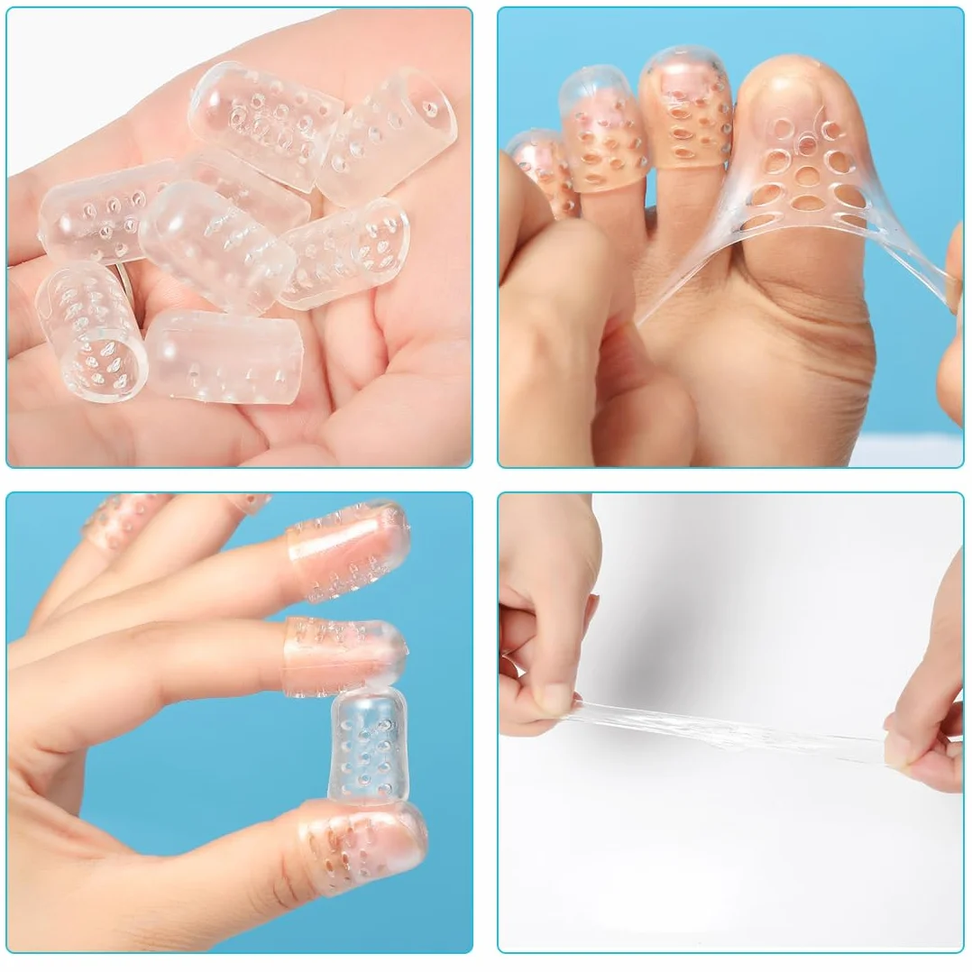 Protezione Dita Piedi Silicone, 30 Pezzi Proteggi Dita Piedi Gel, Copri Piedi Traspiranti, per Prevenire Vesciche e Calli