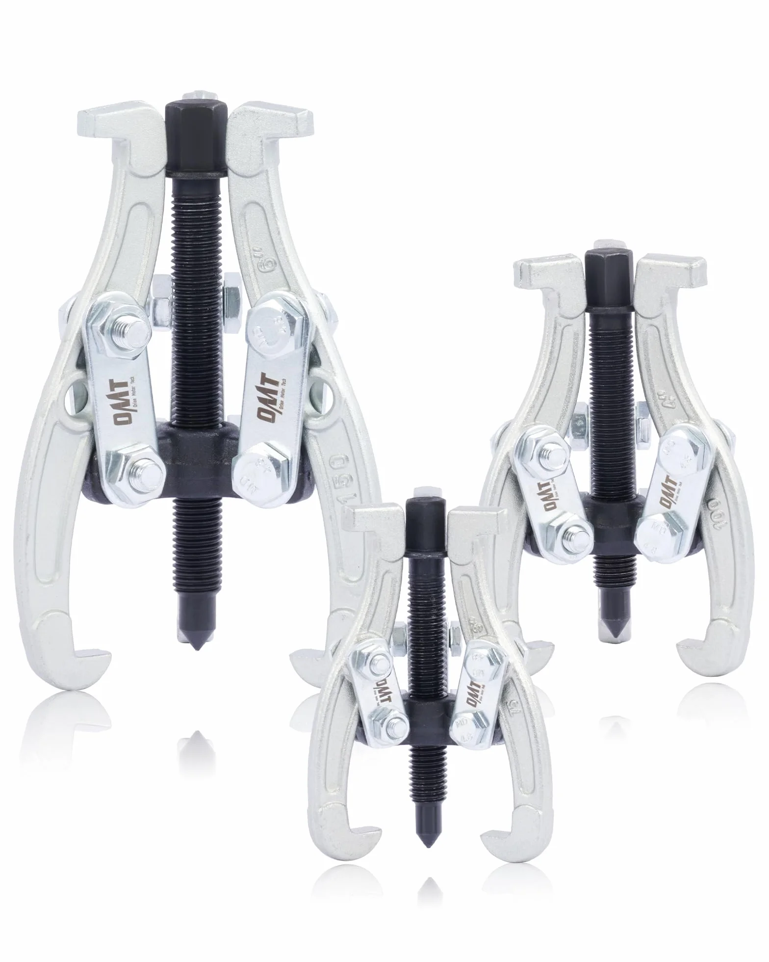 Orion Motor Tech 3 Pezzi Estrattori per Ingranaggi a 3 Ganasce 75/100/150 mm, Estrazione Cuscinetti Reversibili