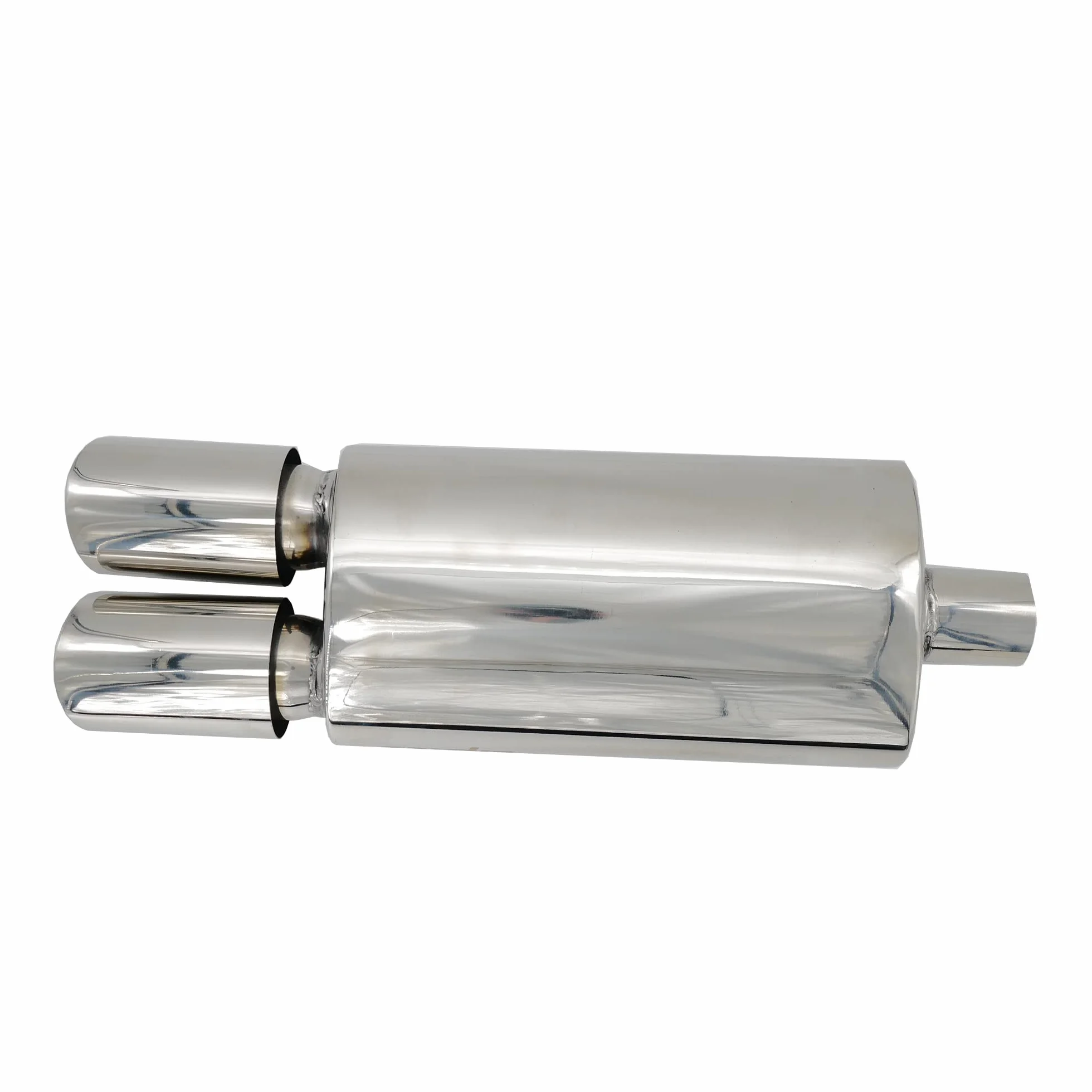 Simoni Racing ESR633 Rifle Marmitta Sportiva Universale, Marmitta Sportiva, Scarico Universale per Auto, Uscita Tonda Doppia, in Inox