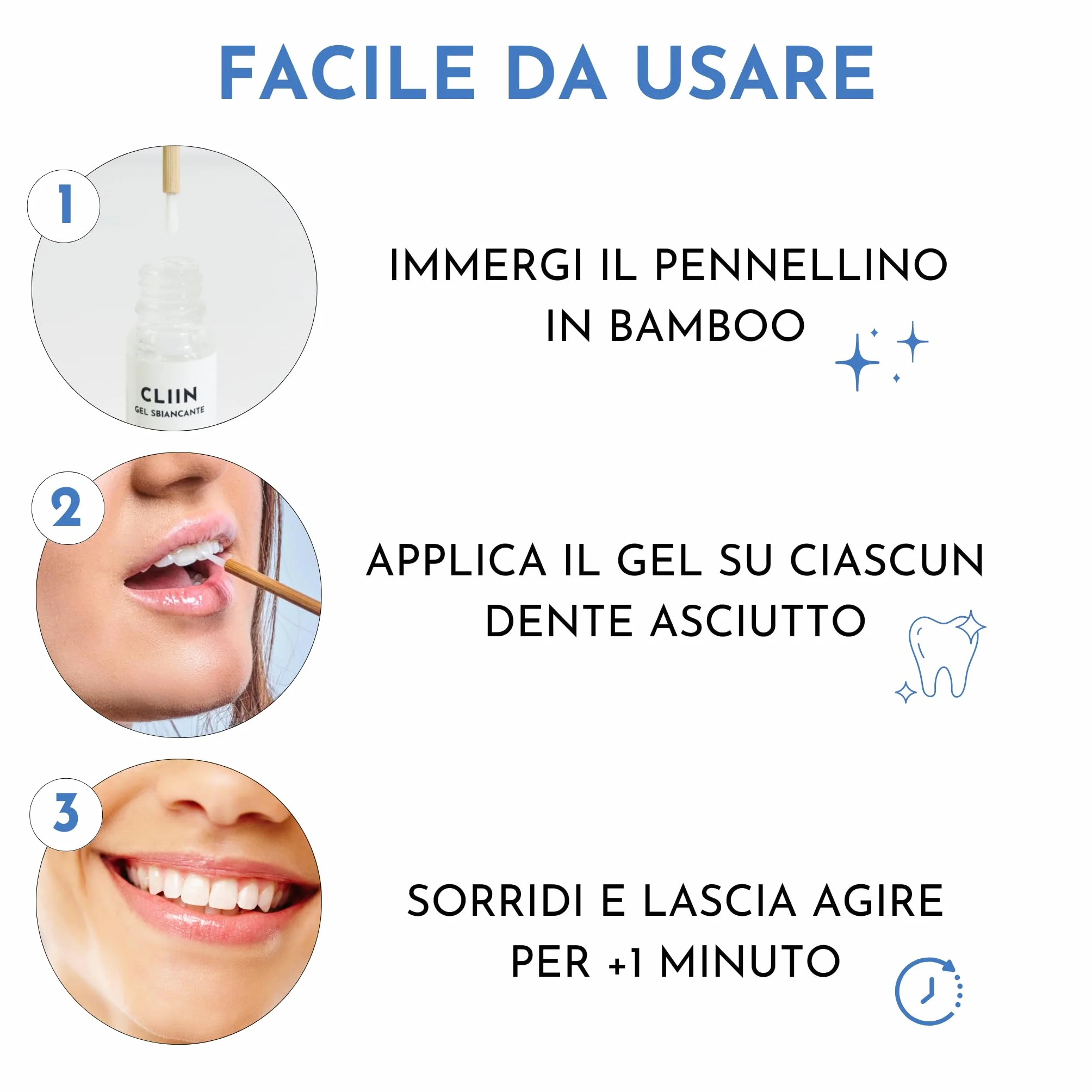 CLIIN Gel Sbiancante Denti +30 Applicazioni Kit Professionale con Perossido Sicuro su Smalto