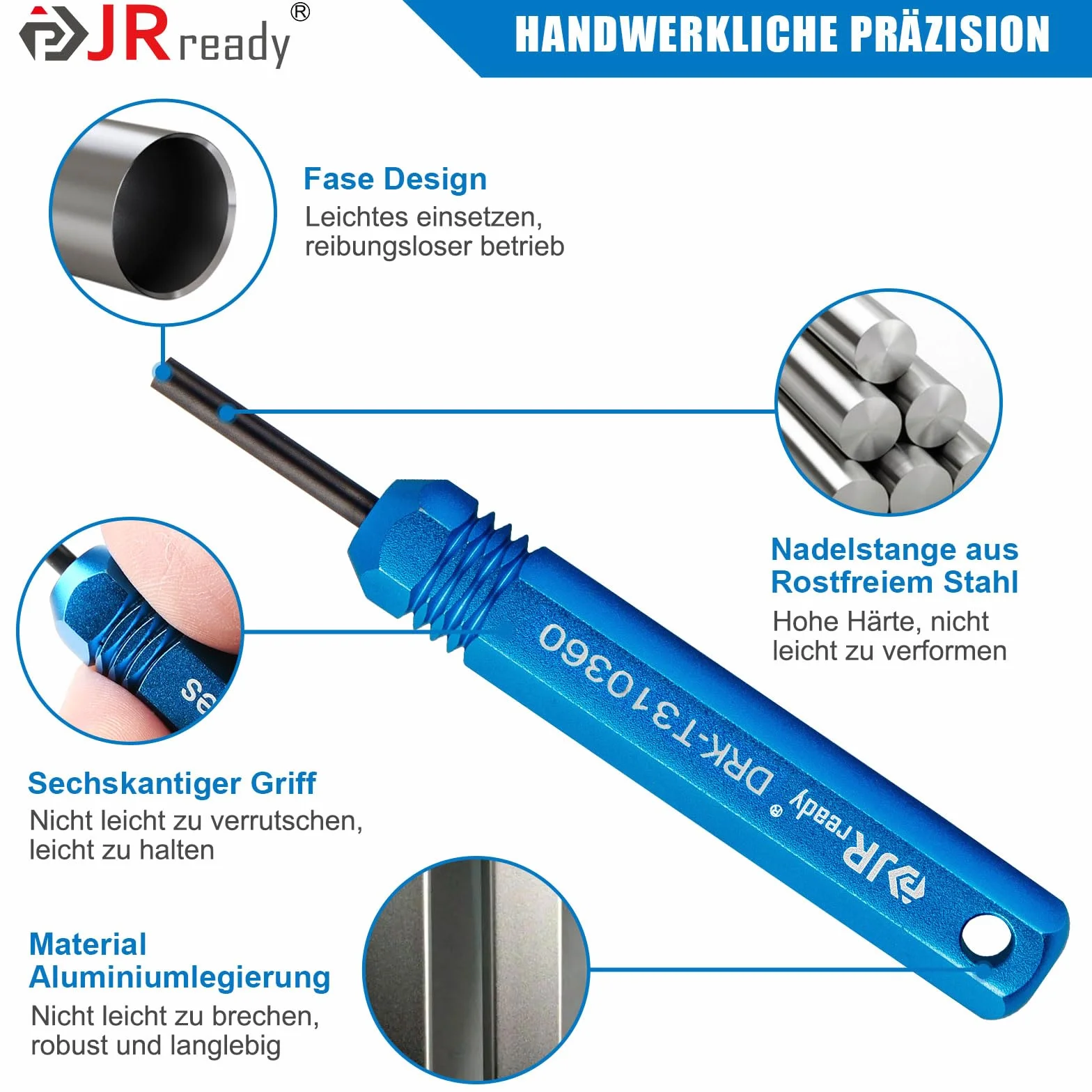 JRready ST5252 Set di 7 attrezzi per terminali AMP Molex .062" .093" Delphi Weather-Pack
