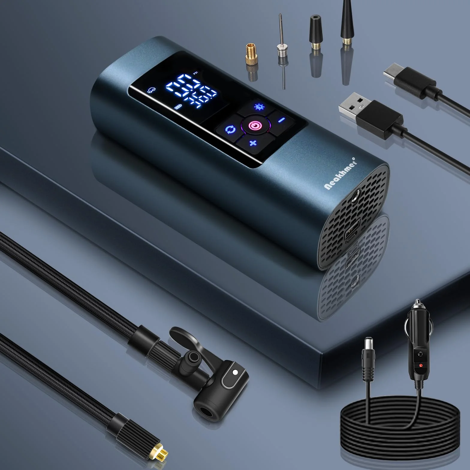 Mini compressore senza fili 150 PSI pompa ad aria elettrica con funzione di sgonfiaggio portatile per auto moto bicicletta