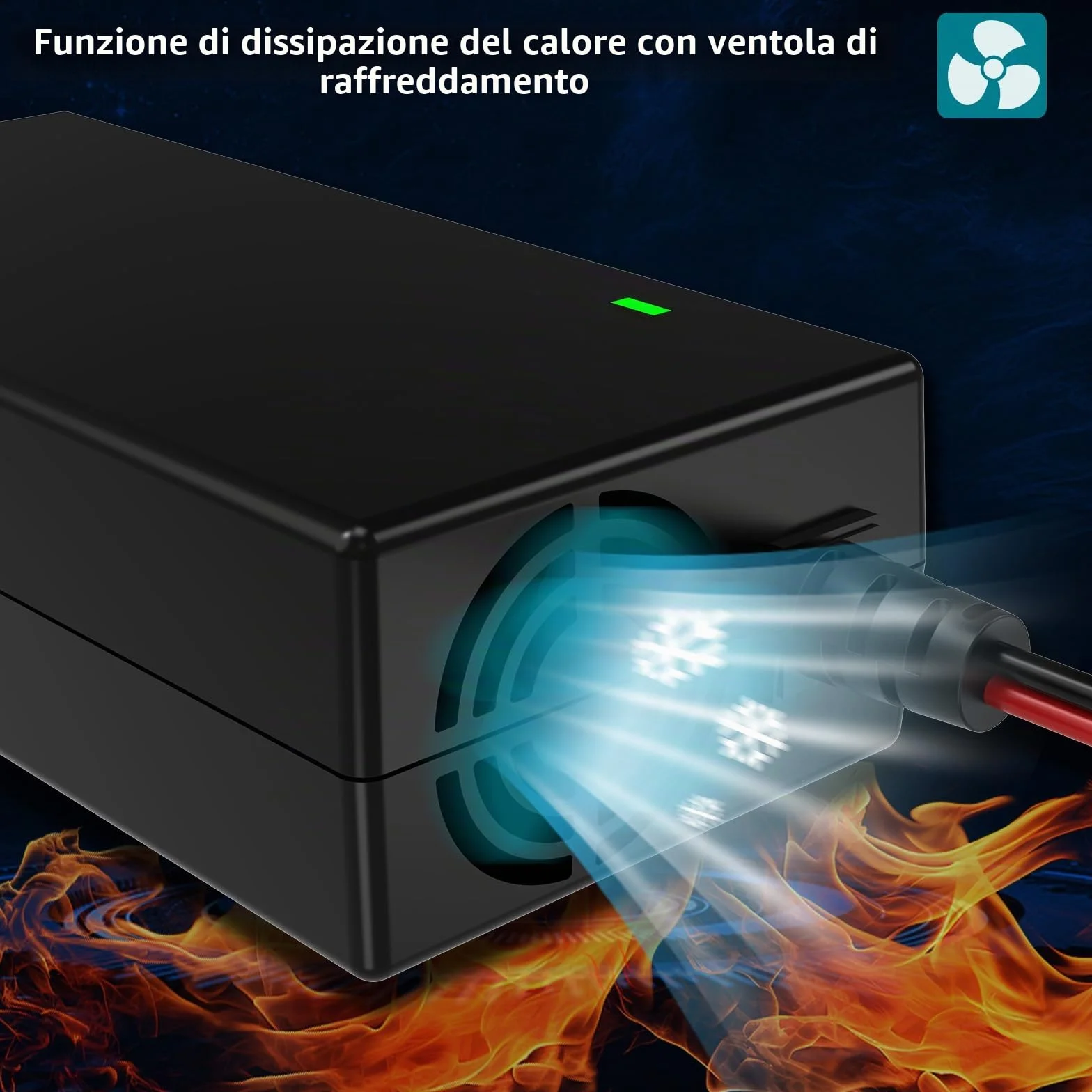 ASUNCELL 14,6 V/10 A LiFePO4 Caricabatteria da auto, caricabatteria da auto da 6 V e 12 V piombo fino a 120 Ah e 12,8 V litio, batterie al litio-ferro-fosfato