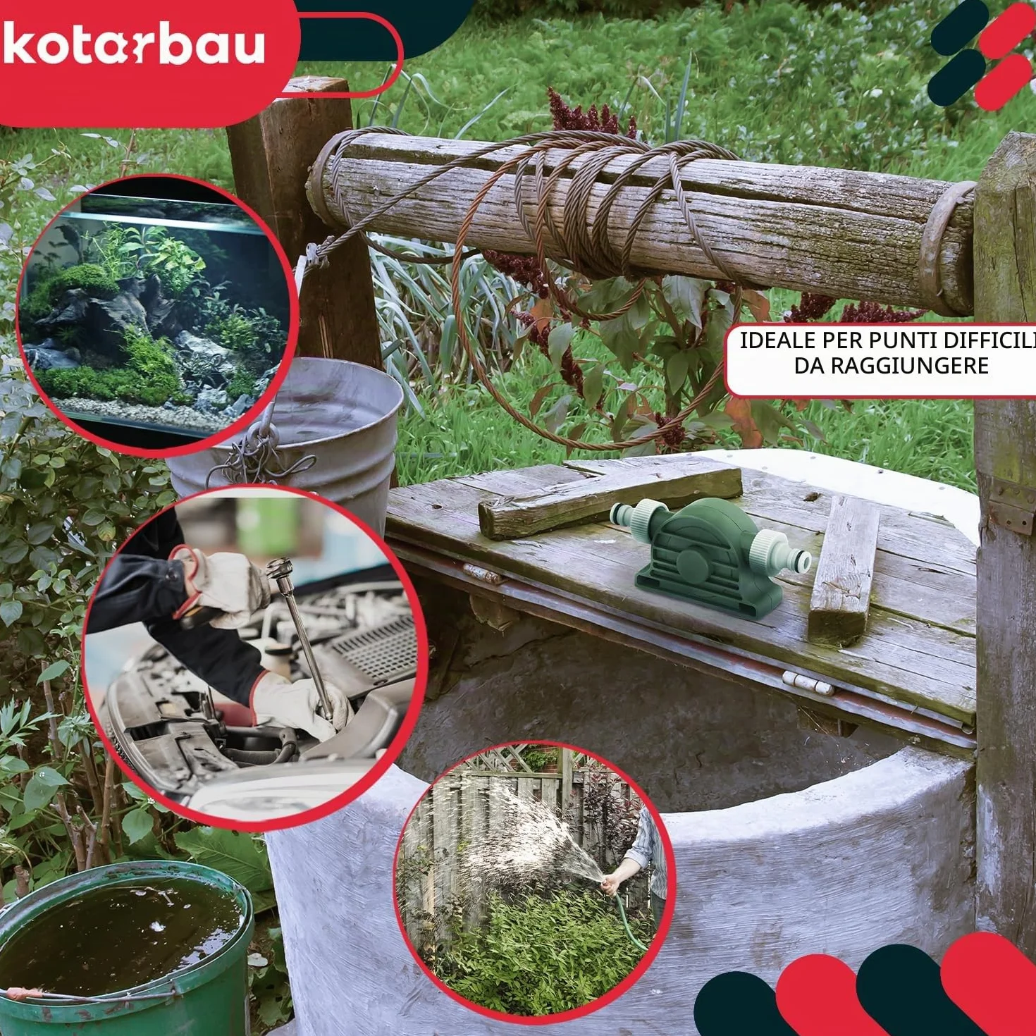 Pompa per trapano Kotarbau 4200 ml/min carburante acqua
