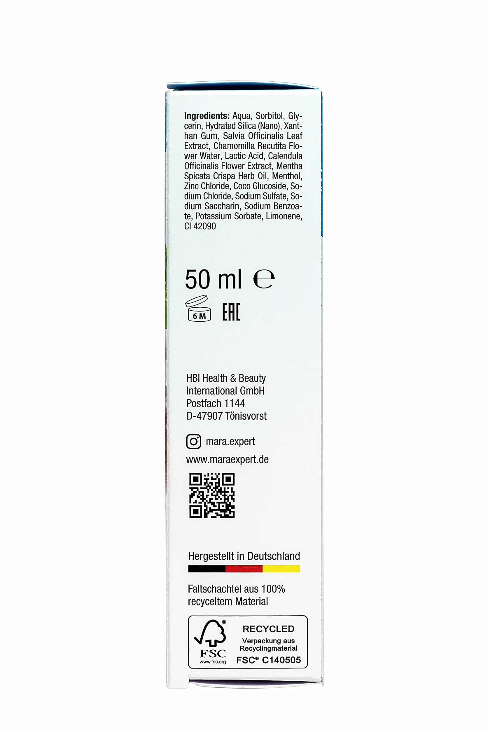 MARA EXPERT Gel Medico per Lingua Antibatterico con Calendula Camomilla e Salvia