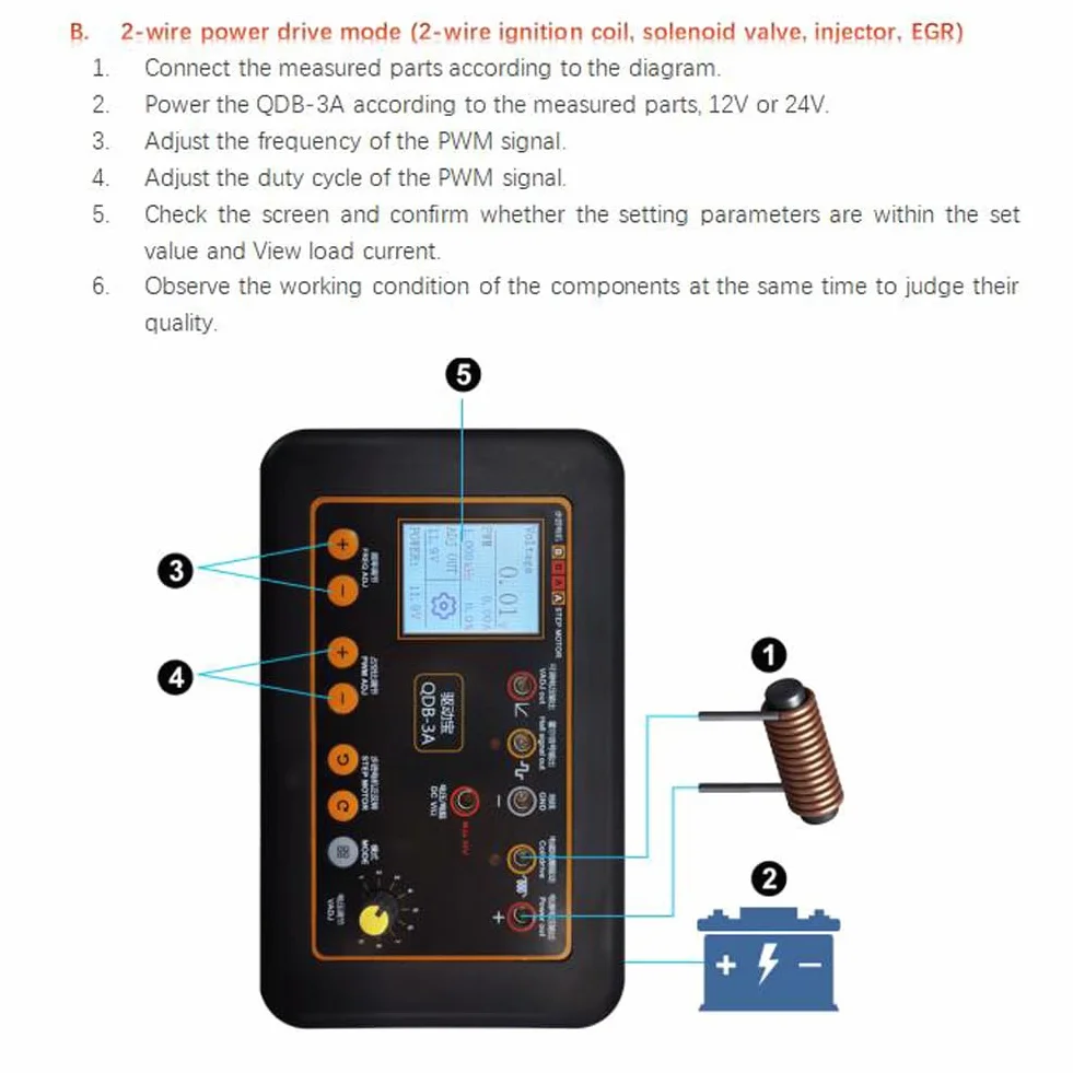 HUIOP QDB-3A Tester per bobine di accensione Drive Automobile Rilevatore di guasti auto