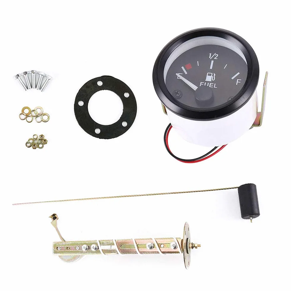 Indicatore Livello Carburante Digitale Display a LED 52mm con Sensore Carburante E-1/2-F in Acciaio Inossidabile Resistente