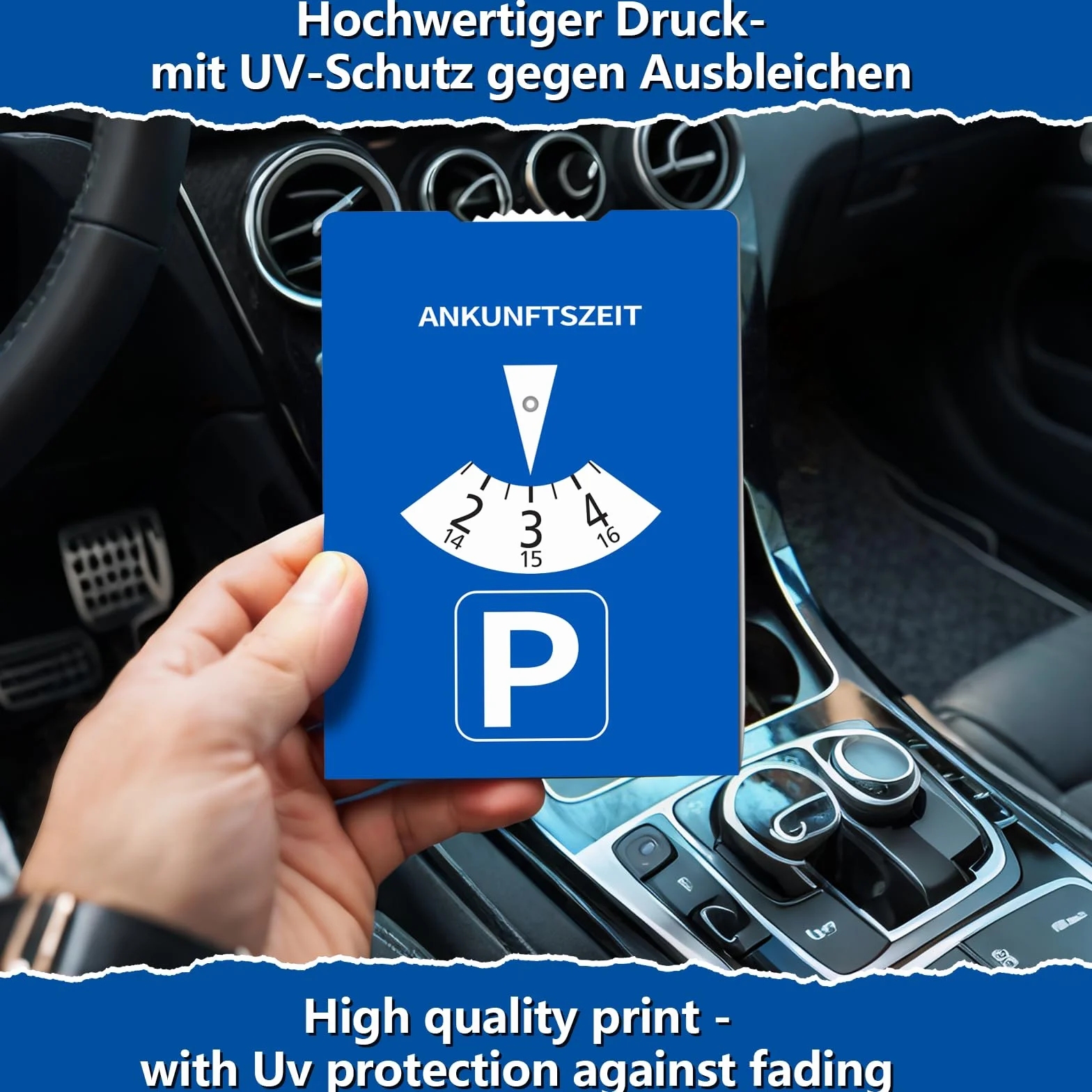 kinoco Parkscheibe aus Pappe StVO-konform 11x15 cm
