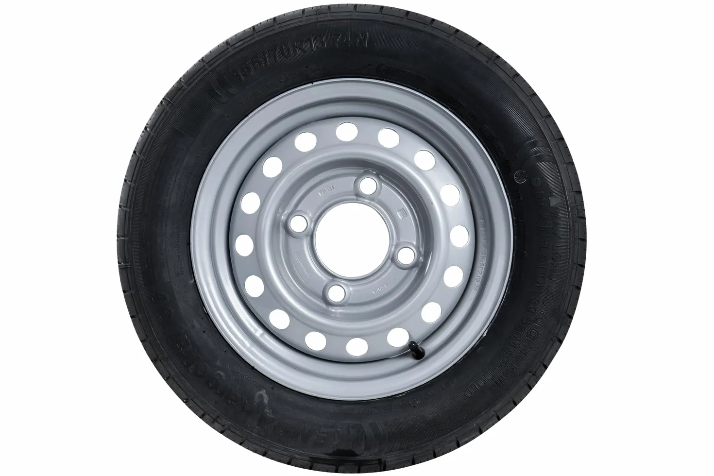KENDA Ruota per Rimorchio Leggero 155/70 R13 74N, Cerchio in Acciaio 4x130 ET20, Pneumatico KargoTrail 3G per Carrelli da Giardino e Campeggio, Portata Massima 375 kg
