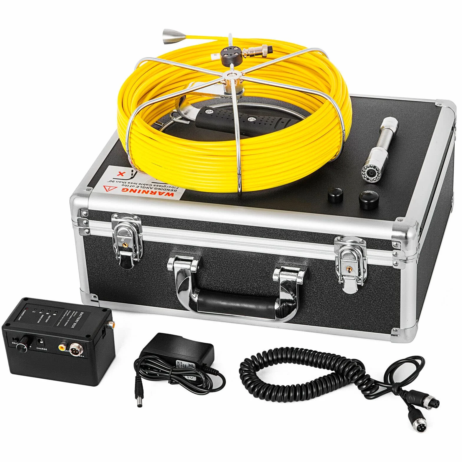 VEVOR Telecamera d'Ispezione per Fognatura Impermeabile Cavo da 20m Schermo LCD 7 Pollici