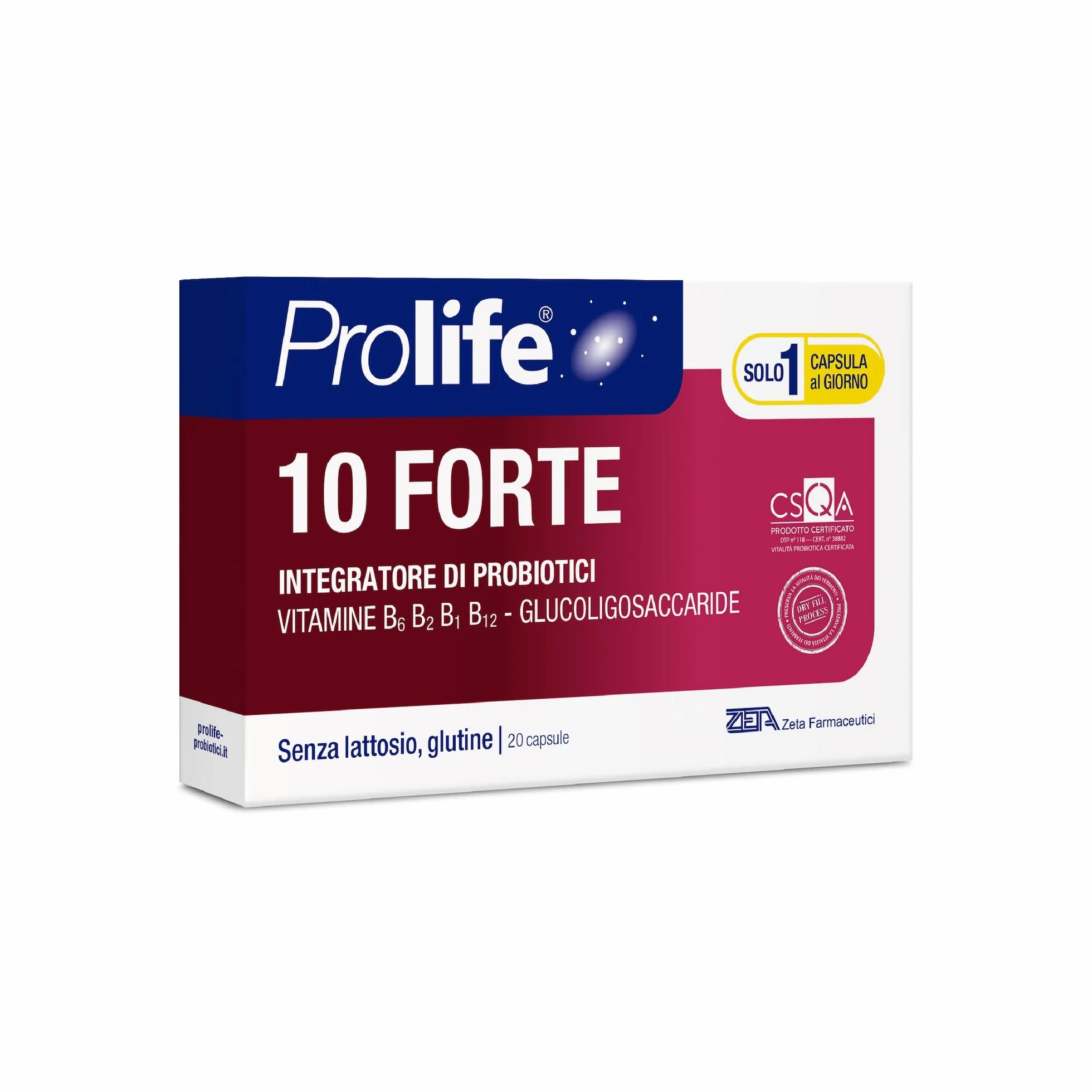 Prolife Vzdt032 Forte 20 capsule probiotici 10 miliardi fermenti lattici 515 mg