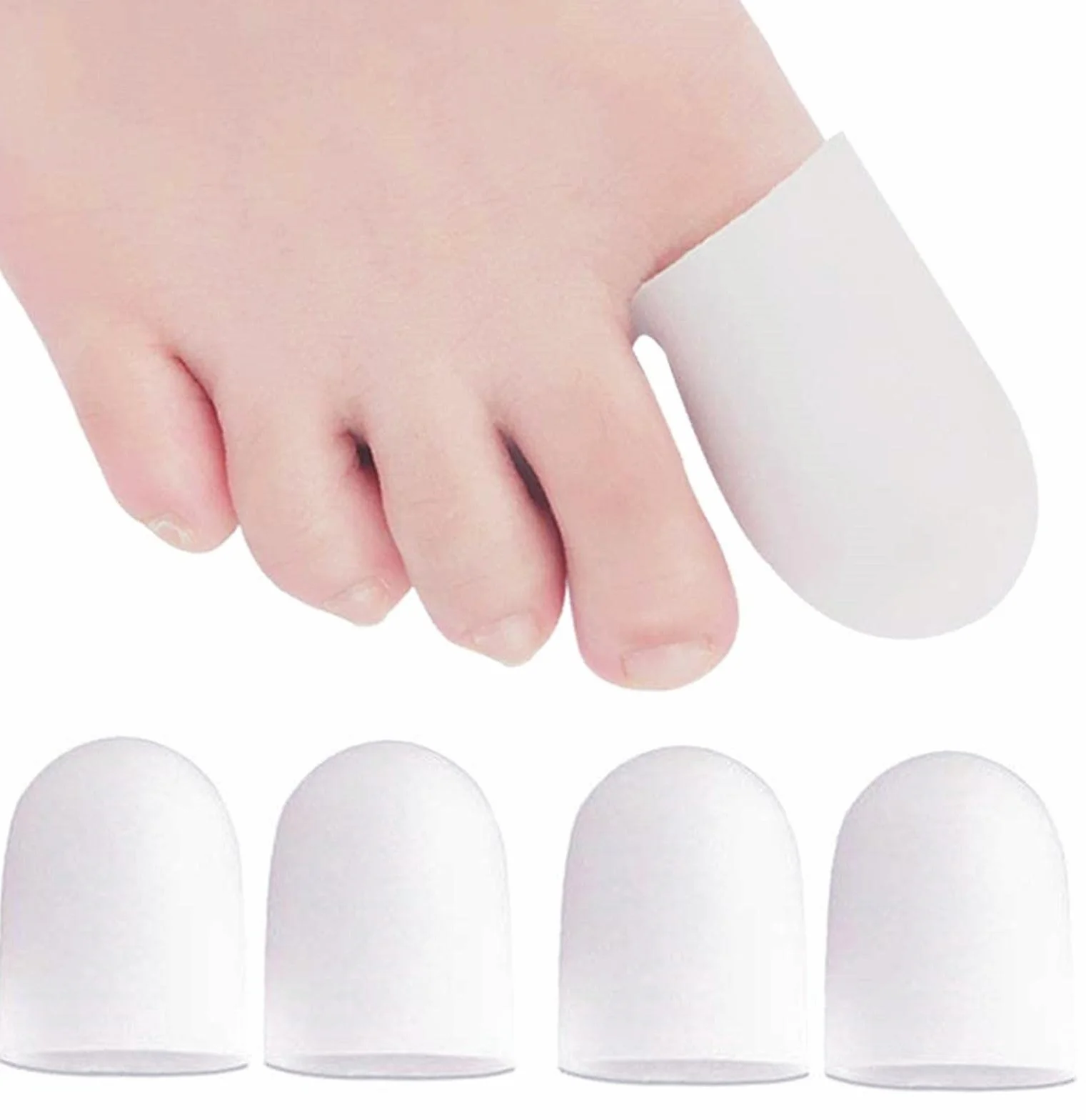 Protezione copri Alluce in silicone 4 pezzi per calli vesciche unghie incarnite