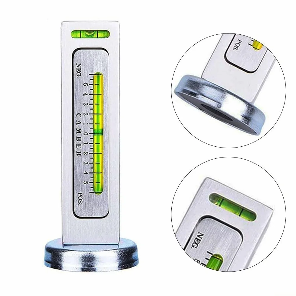 Livella Magnetica Alluminio Regolabile Auto Camber Strumento 130x50x50mm