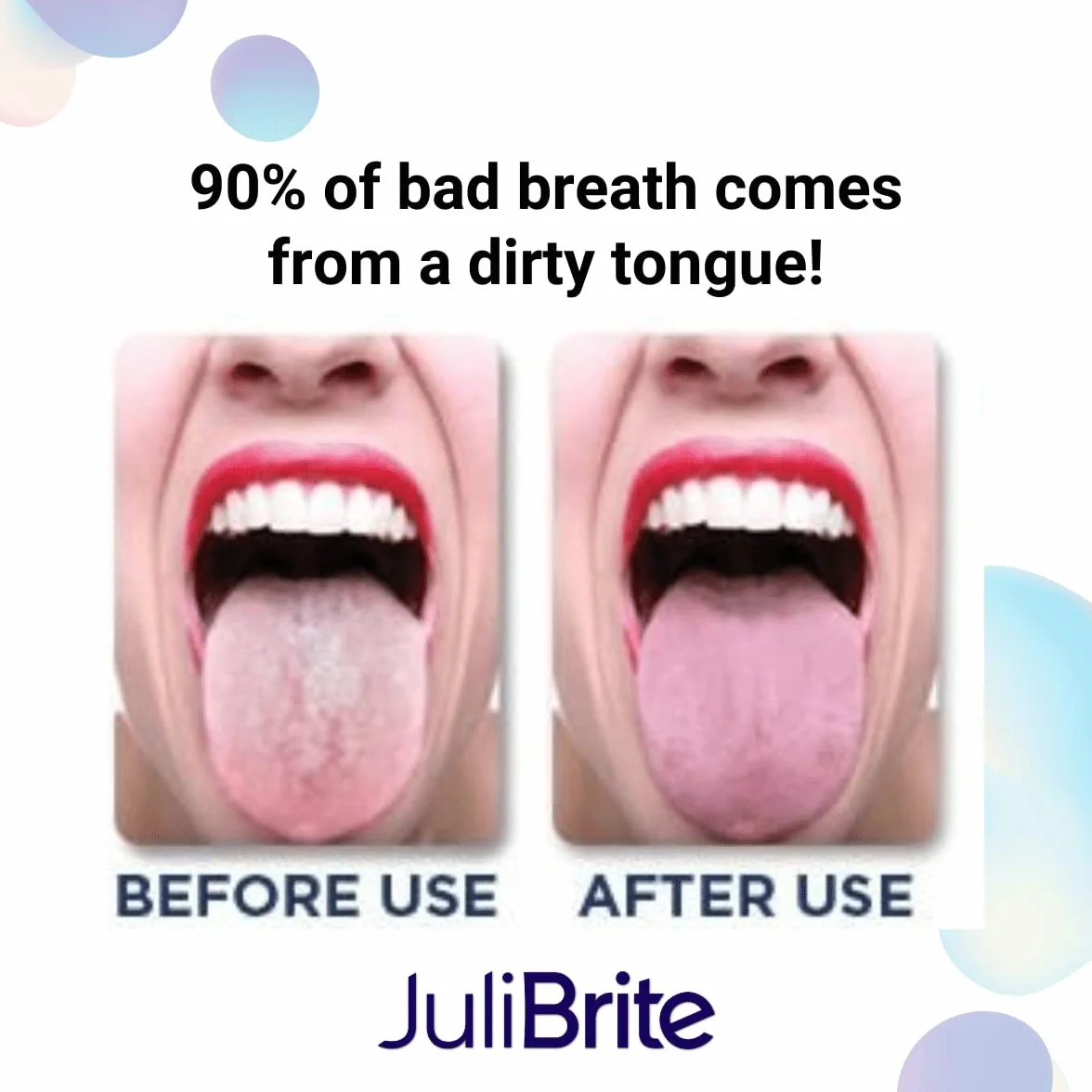 Gel per lingua JuliBrite 50 ml | Alito fresco | Raschietto lingua