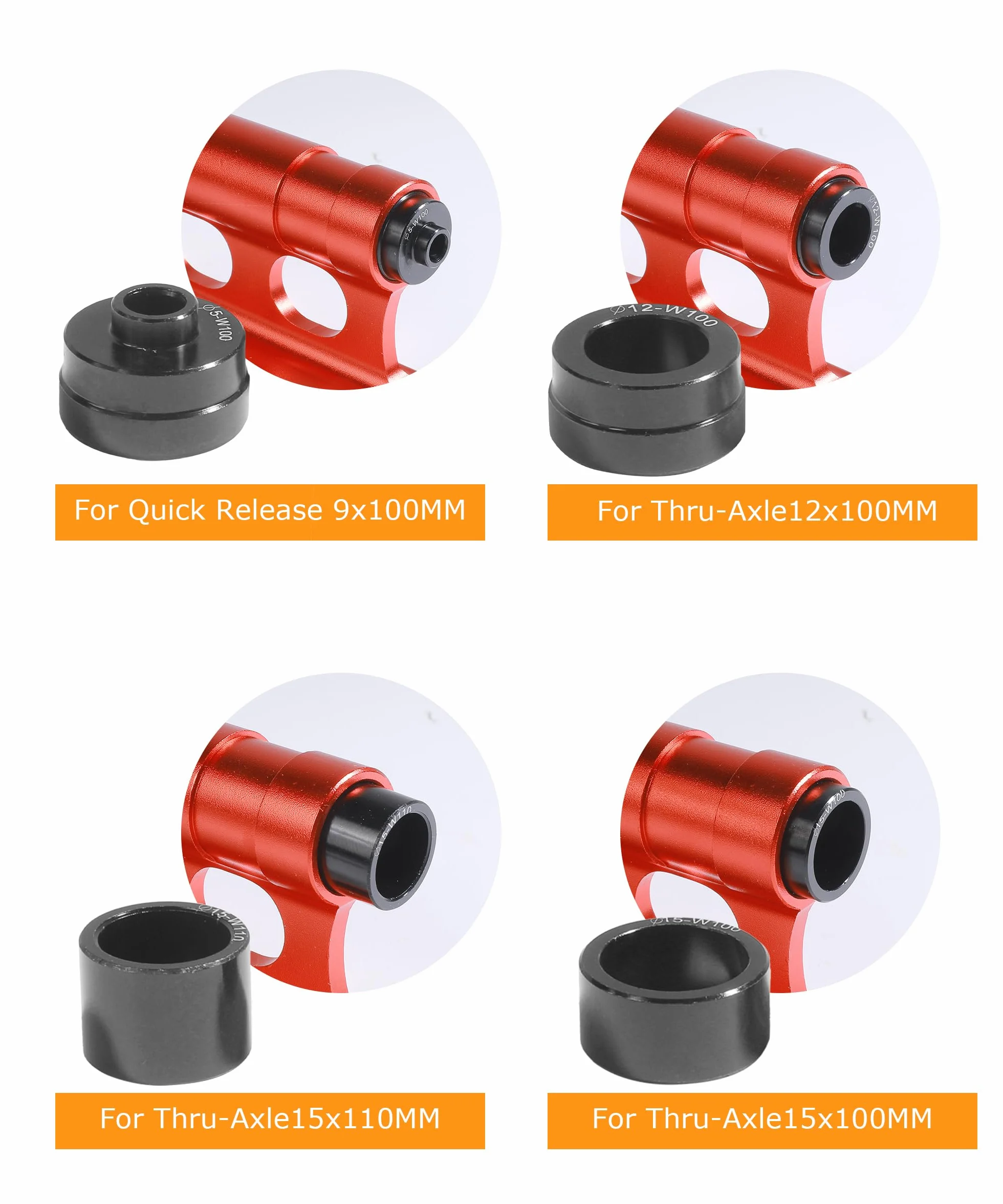 Flaconi Portabici da Automobile,Supporto Blocco Forcella Sgancio Rapido,Supporto Blocco per Forcella Anteriore Bicicletta,Adatto per la Maggior Parte Delle Auto,Camion,Biciclette, Rimorchi,SUV (Rosso)